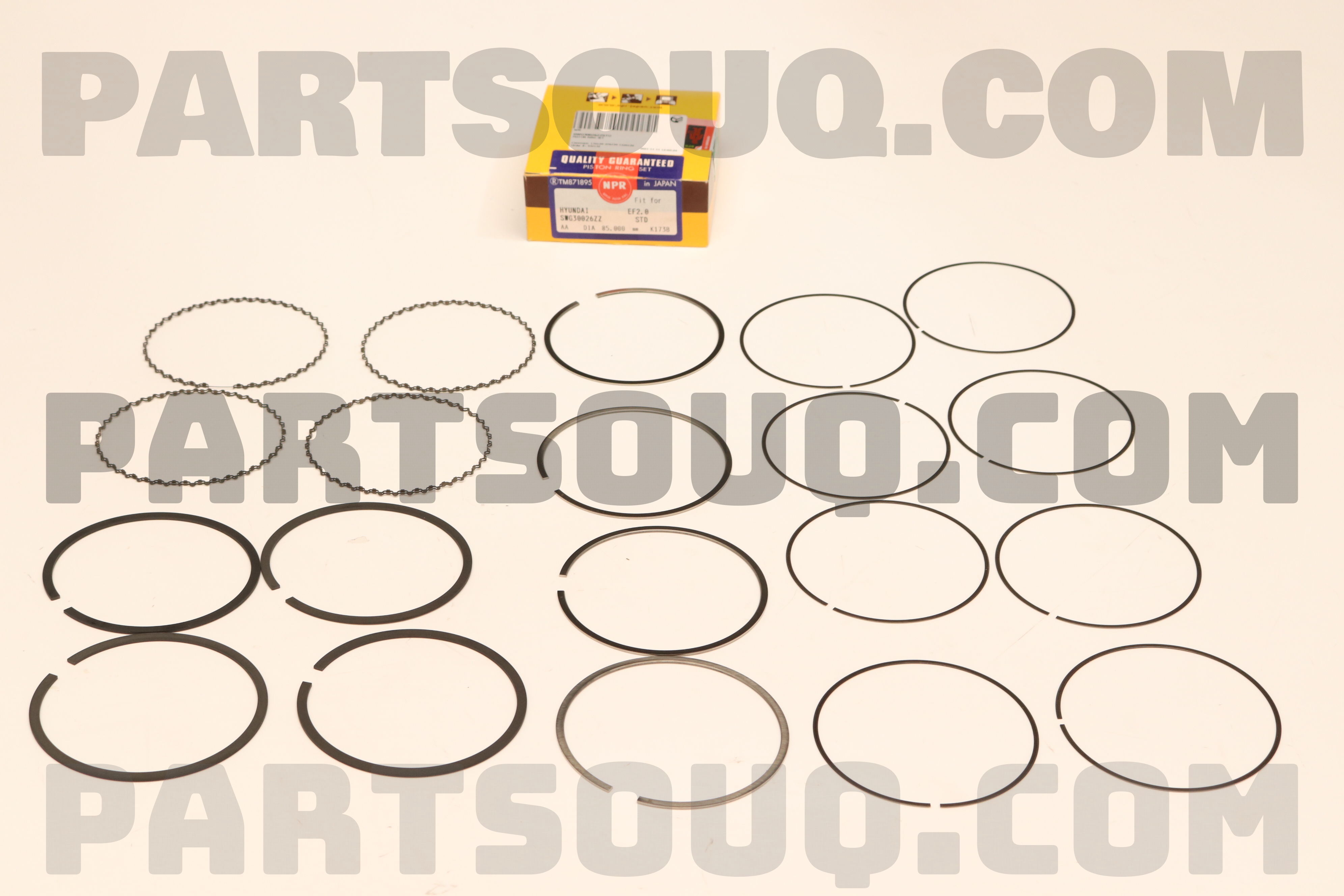 thumbnail image 2 of NPR Piston Rings Set (STD) For Suzuki DS80 1978-2000, JR80, FR80, CP80, CS80 – Made In Japan 2 of 4