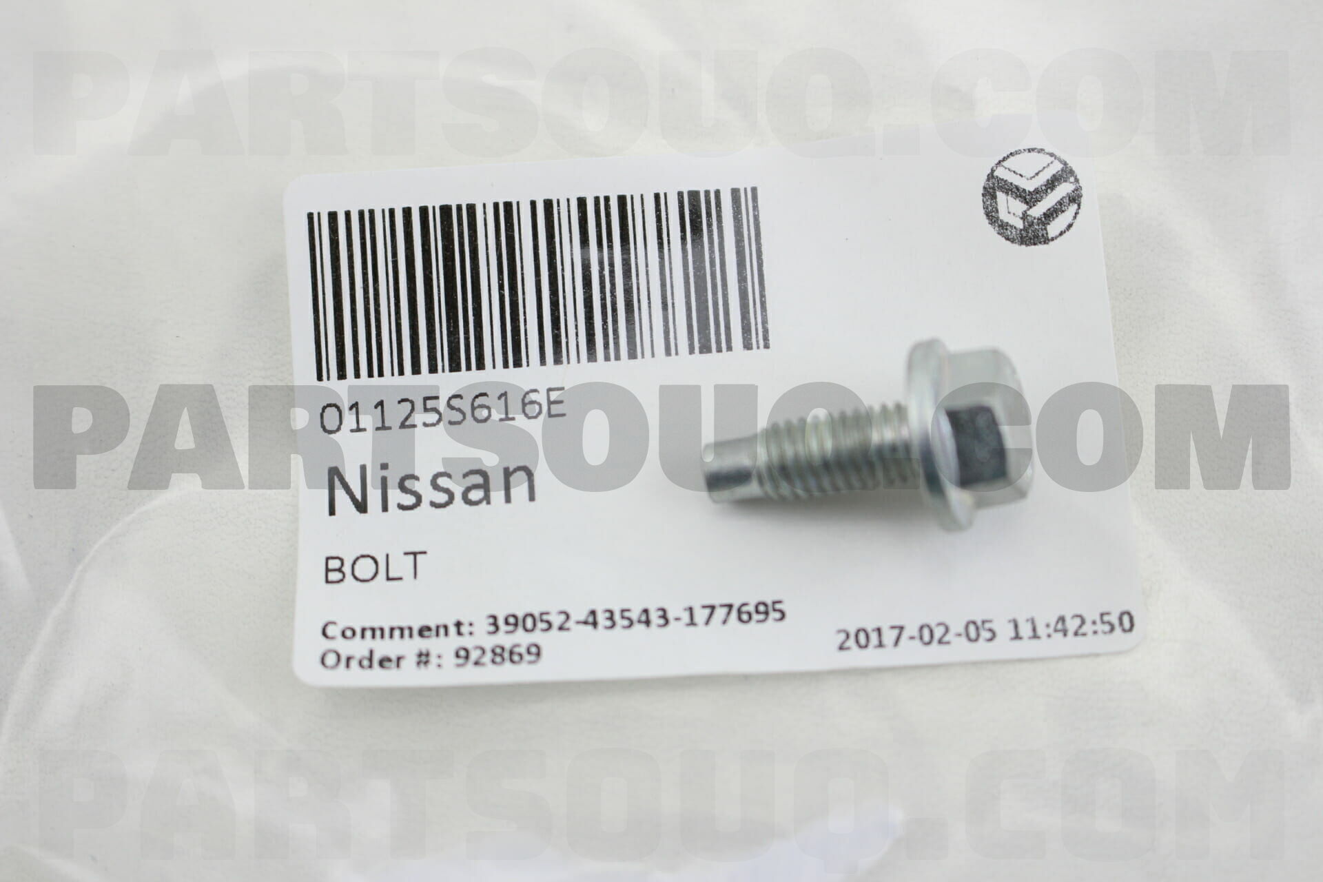 BOLT 01125S616E | Nissan Parts | PartSouq