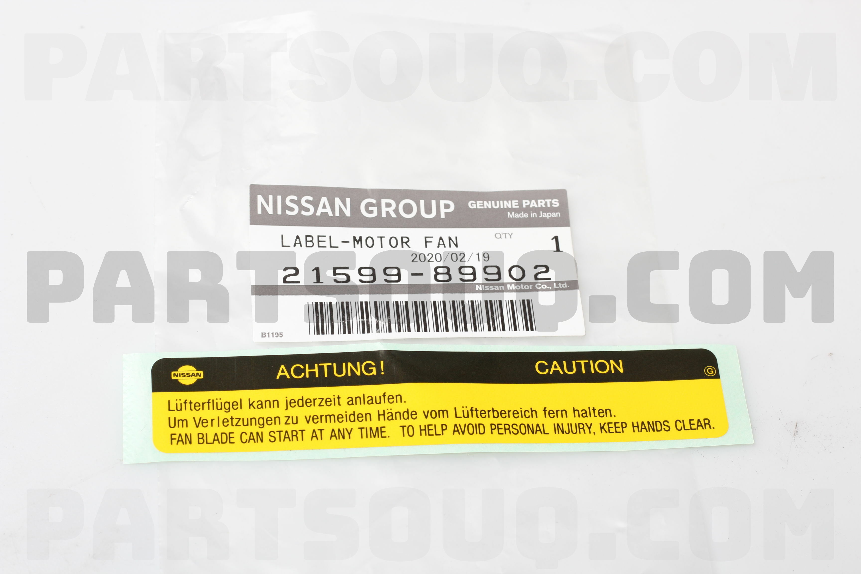 LABEL-CAUTION,AIR CONDITIONER 2159989902 | Nissan Parts