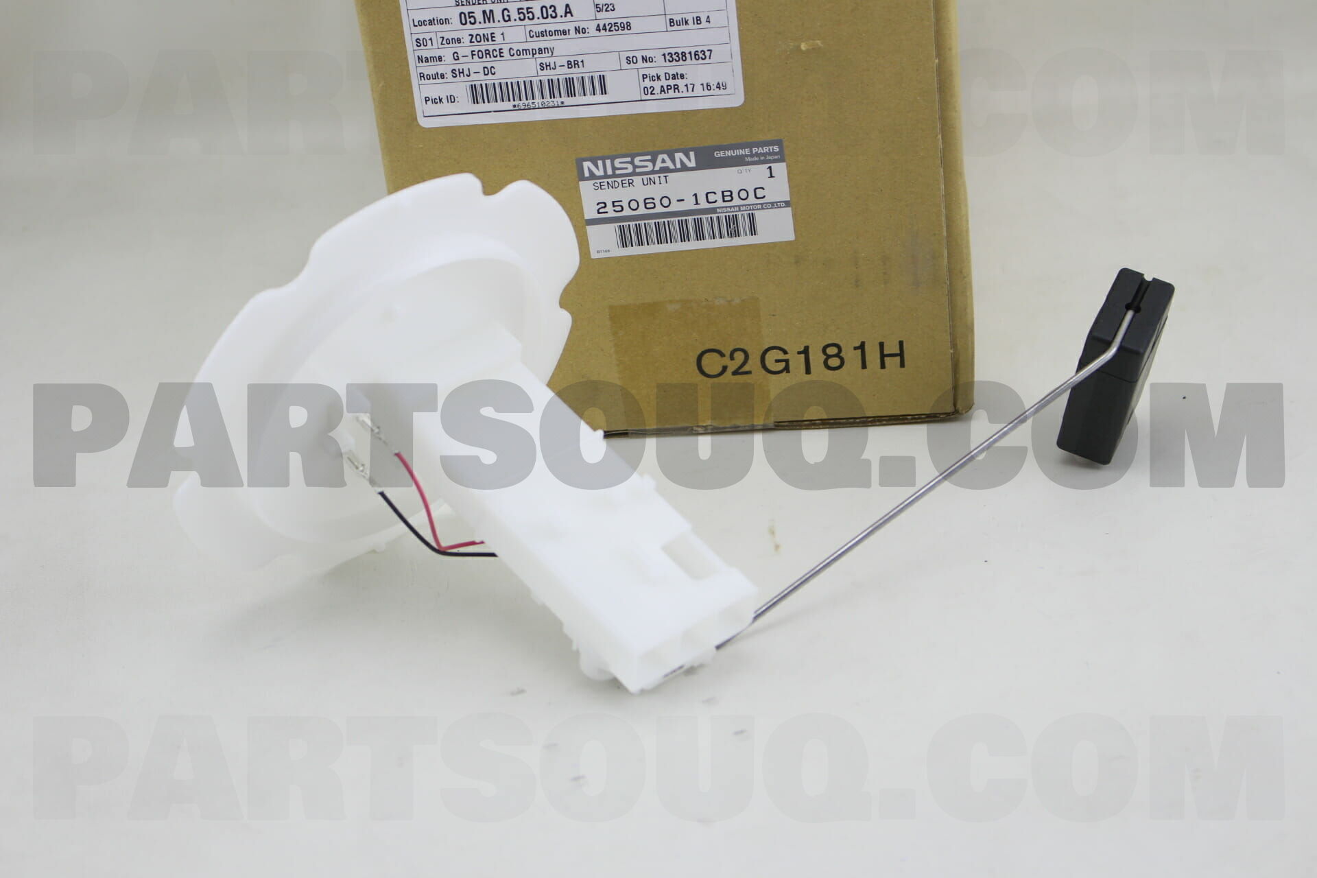 SENDER UNIT-FUEL GAUGE 250601CB0C | Nissan Parts | PartSouq