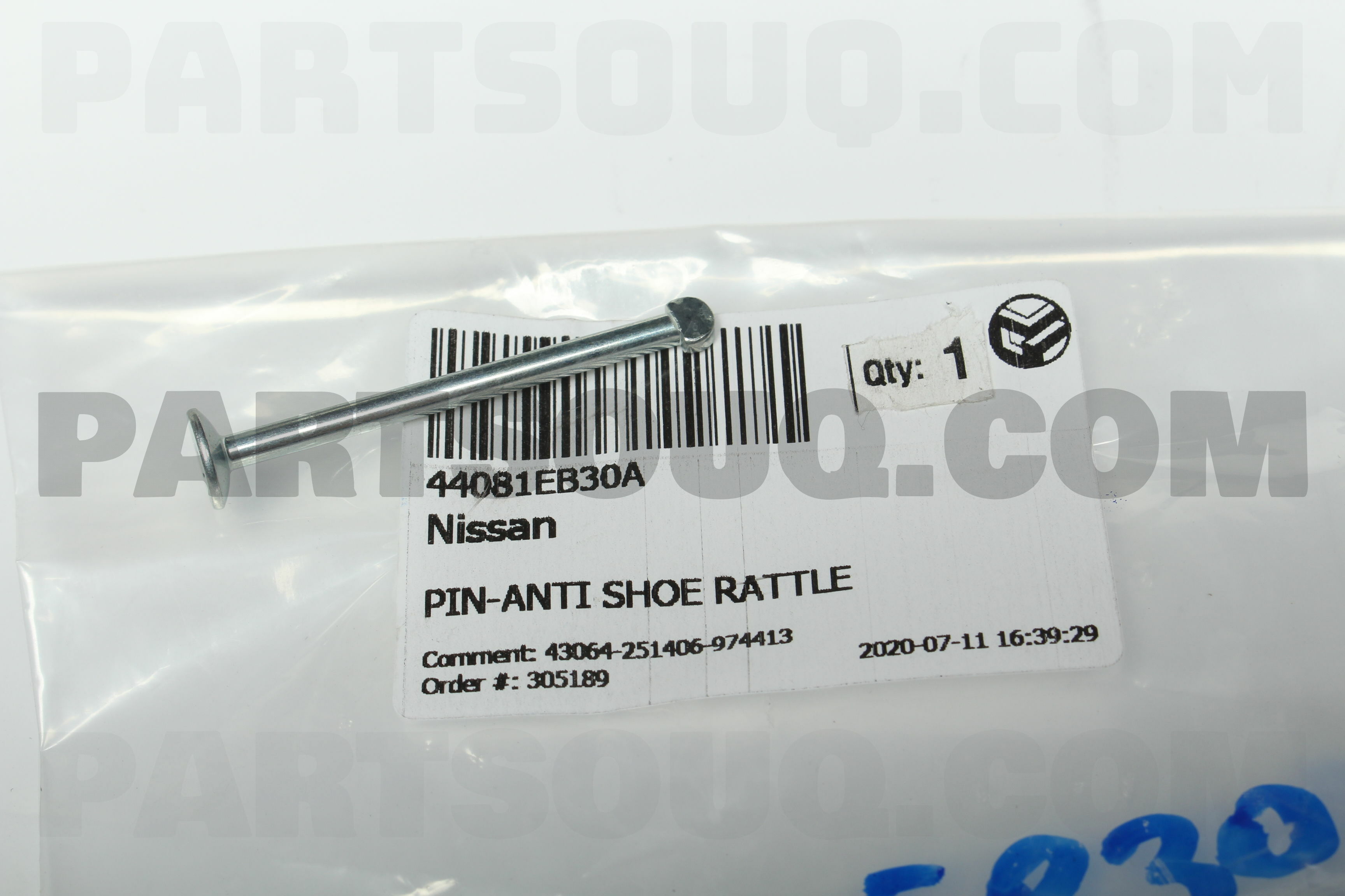 44081EB30A Nissan PIN-ANTI SHOE RATTLE