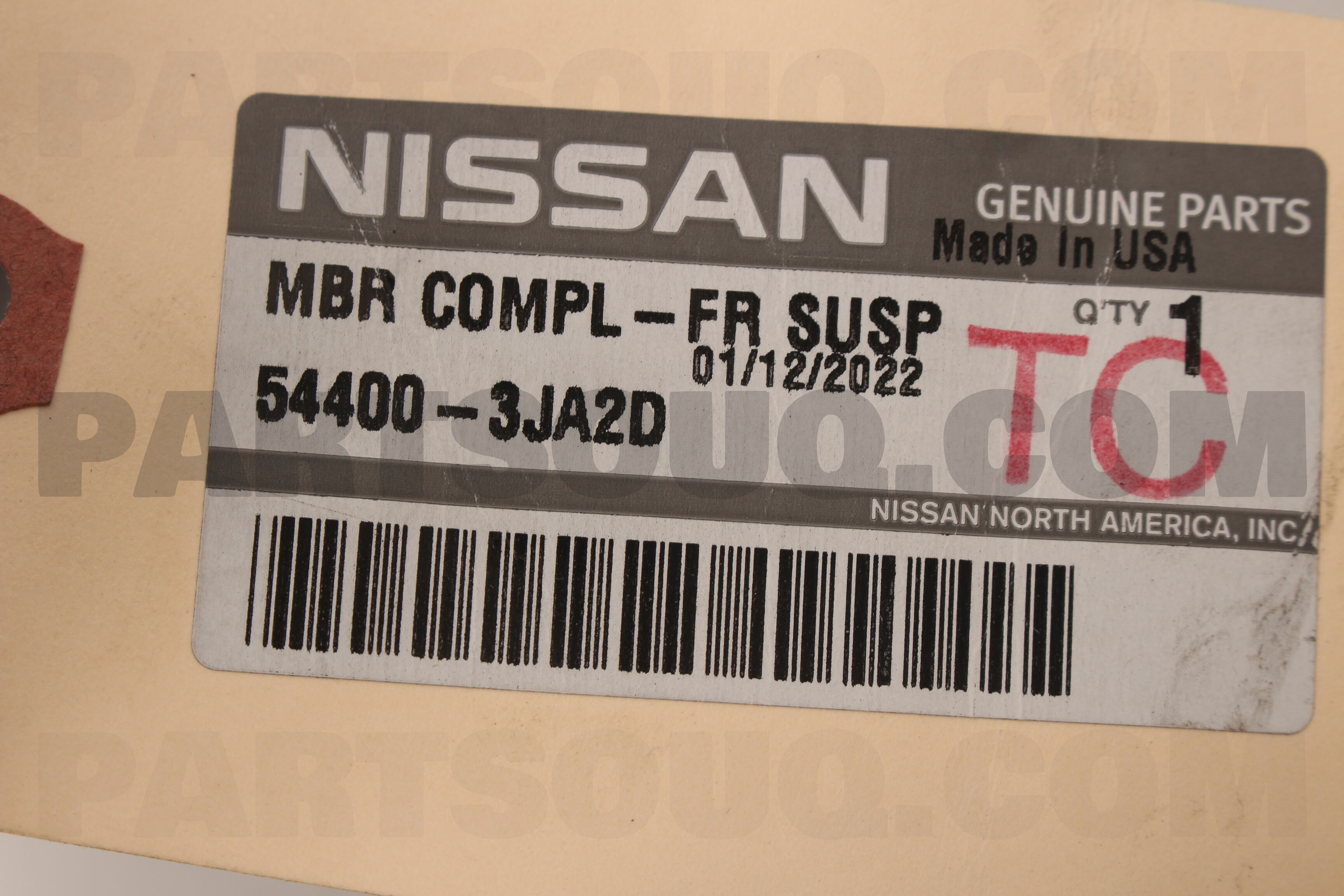 MEMBER COMPL FRONT SUSPENSION 544003JA2A | Nissan Parts