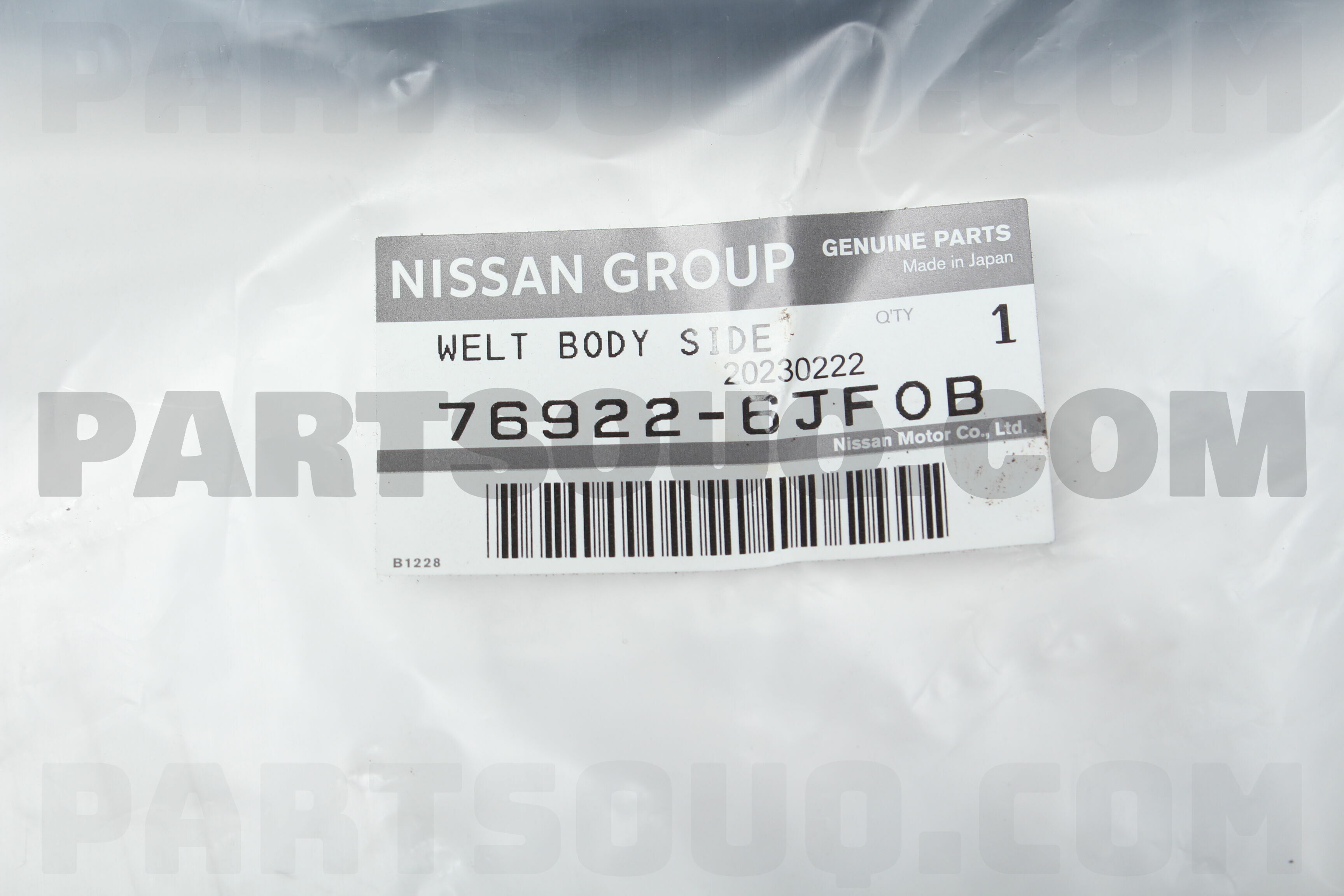 WELT-BODY SIDE,FRONT LH 769226JF0B | Nissan Parts | PartSouq