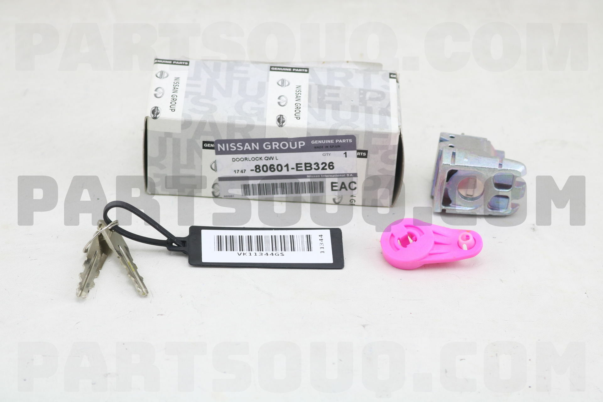 80601EB326 Nissan CYLINDER SET-DOOR LOCK,LH