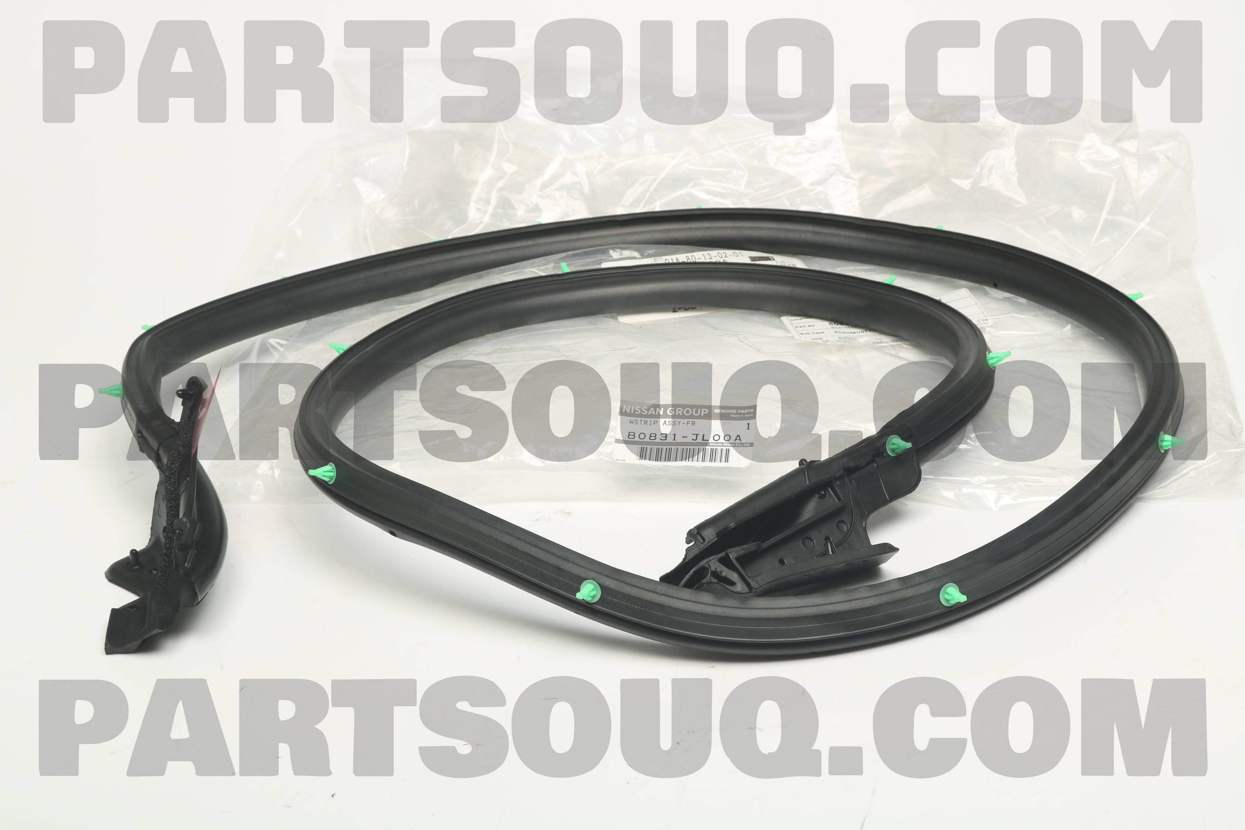 thumbnail image 2 of Genuine Nissan Skyline R32 Door Weatherstrip – LH Lower Interior Rubber, 80831-04U10, NEW 2 of 5