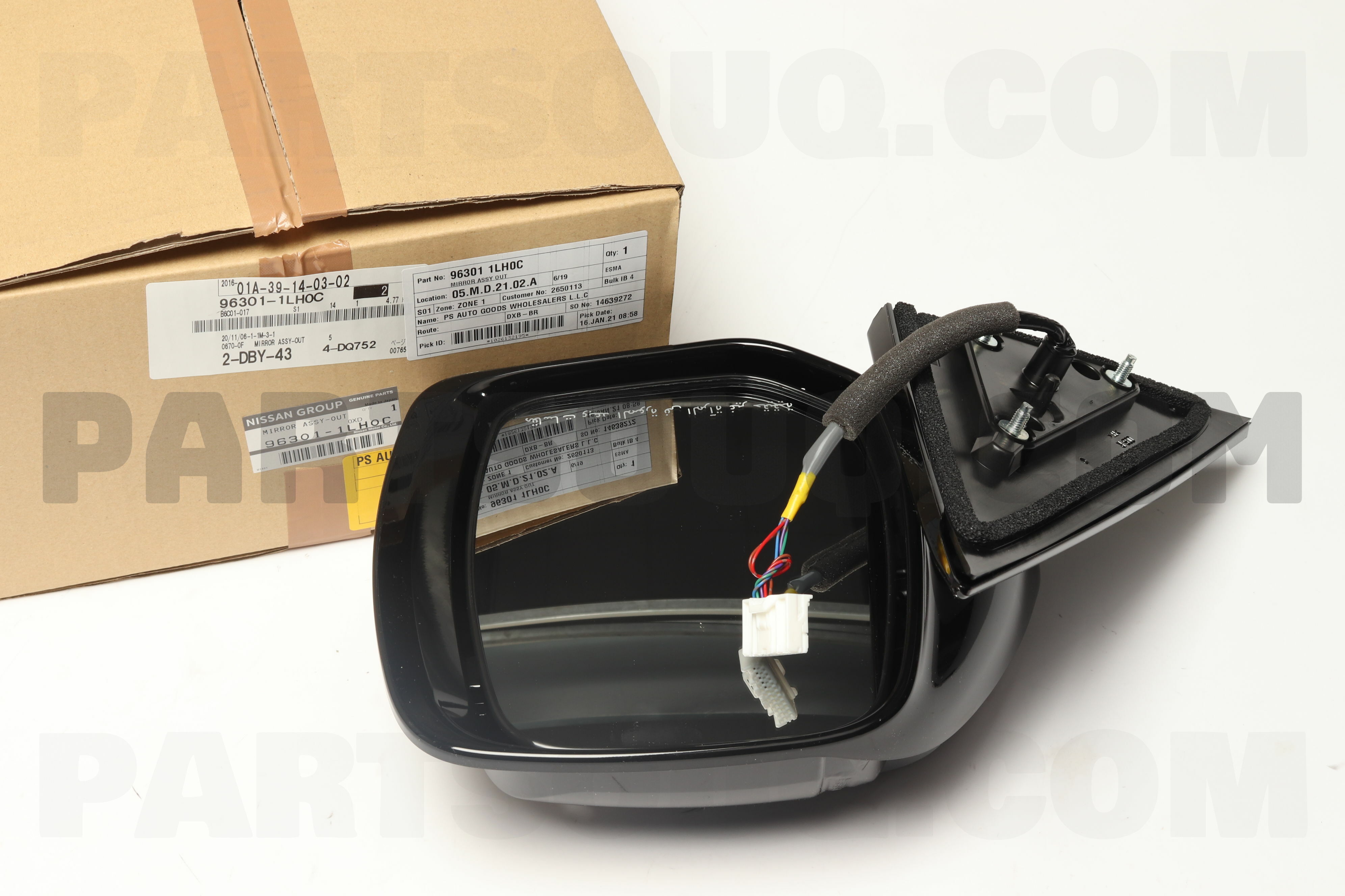 【はこぽす対応商品】 MIRROR ASSY-DOOR,RH PartSouq | Parts Nissan | 963011LH0B チャーム