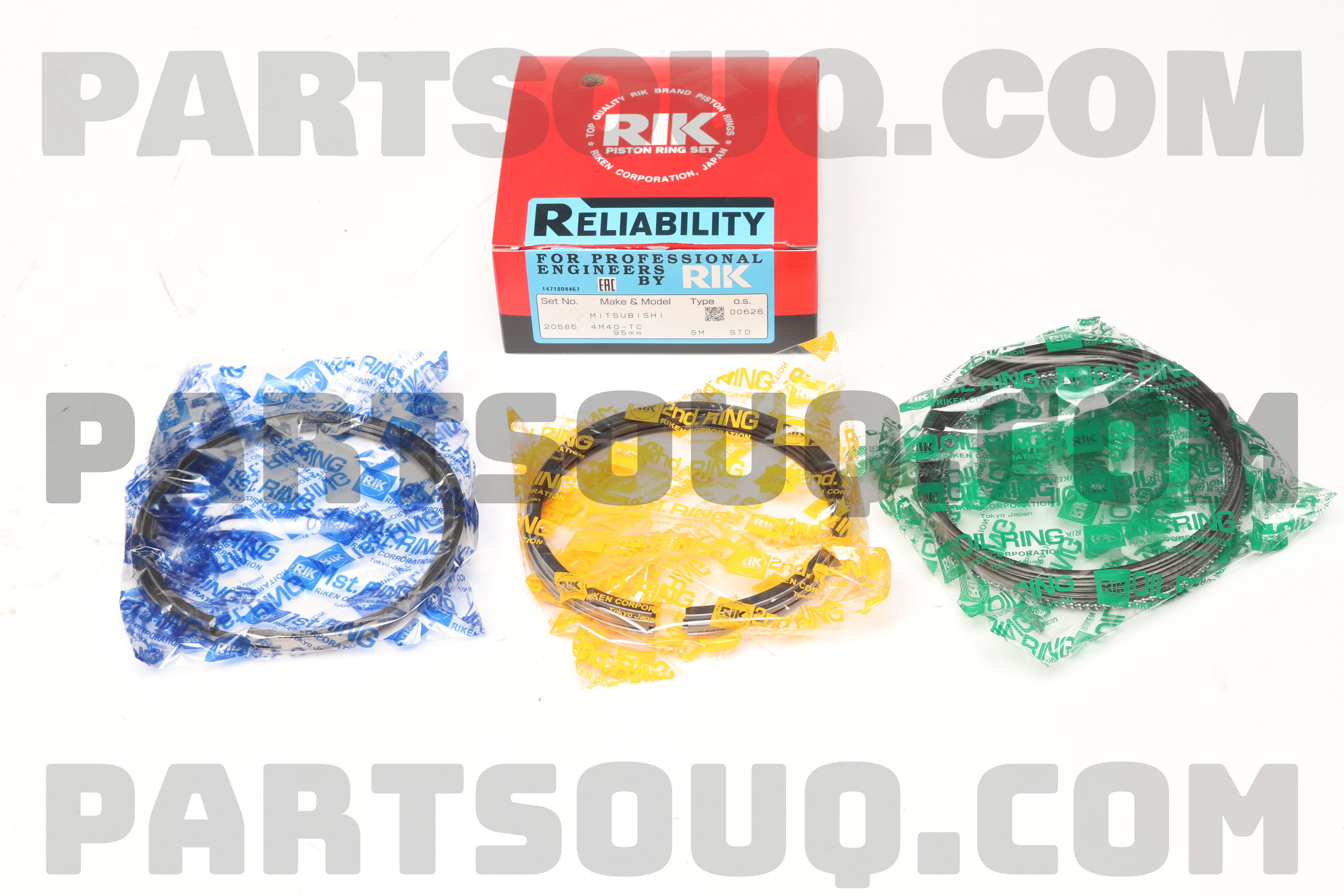 RIKEN JAPAN OEM Piston Ring Set Honda Civic Integra B16/B18