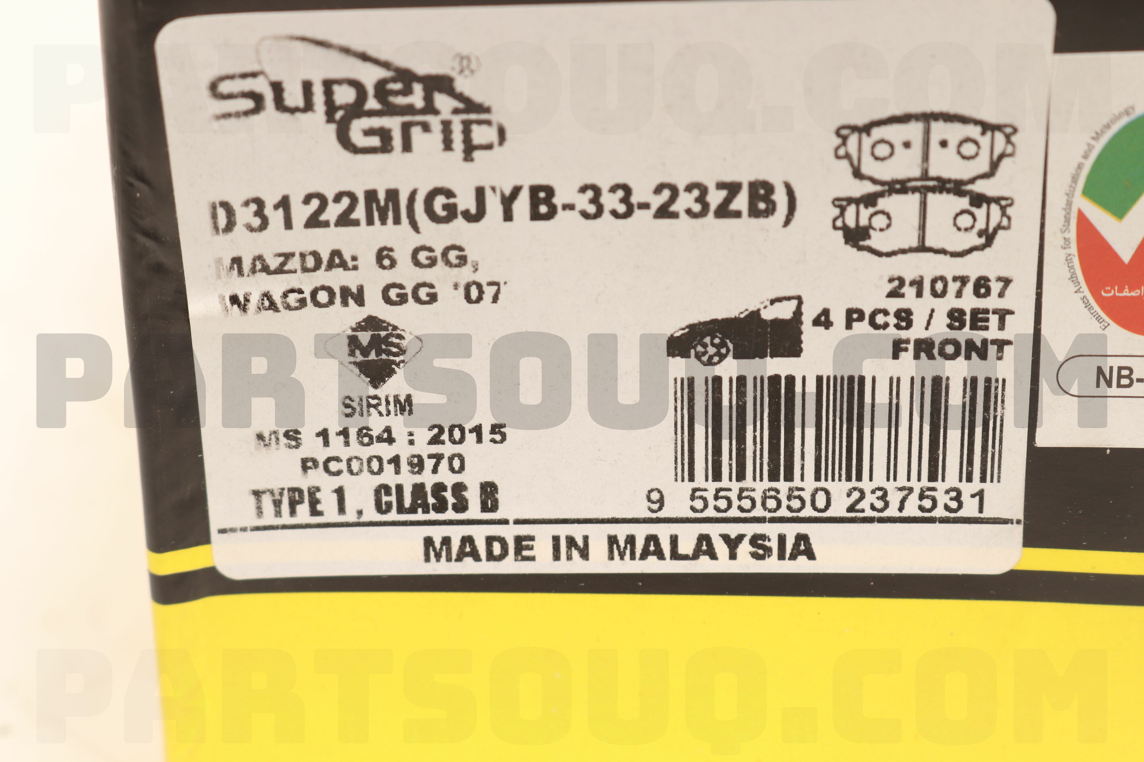 PAD SUB SET,FRT CALIPER G2YD3328Z Mazda Parts PartSouq