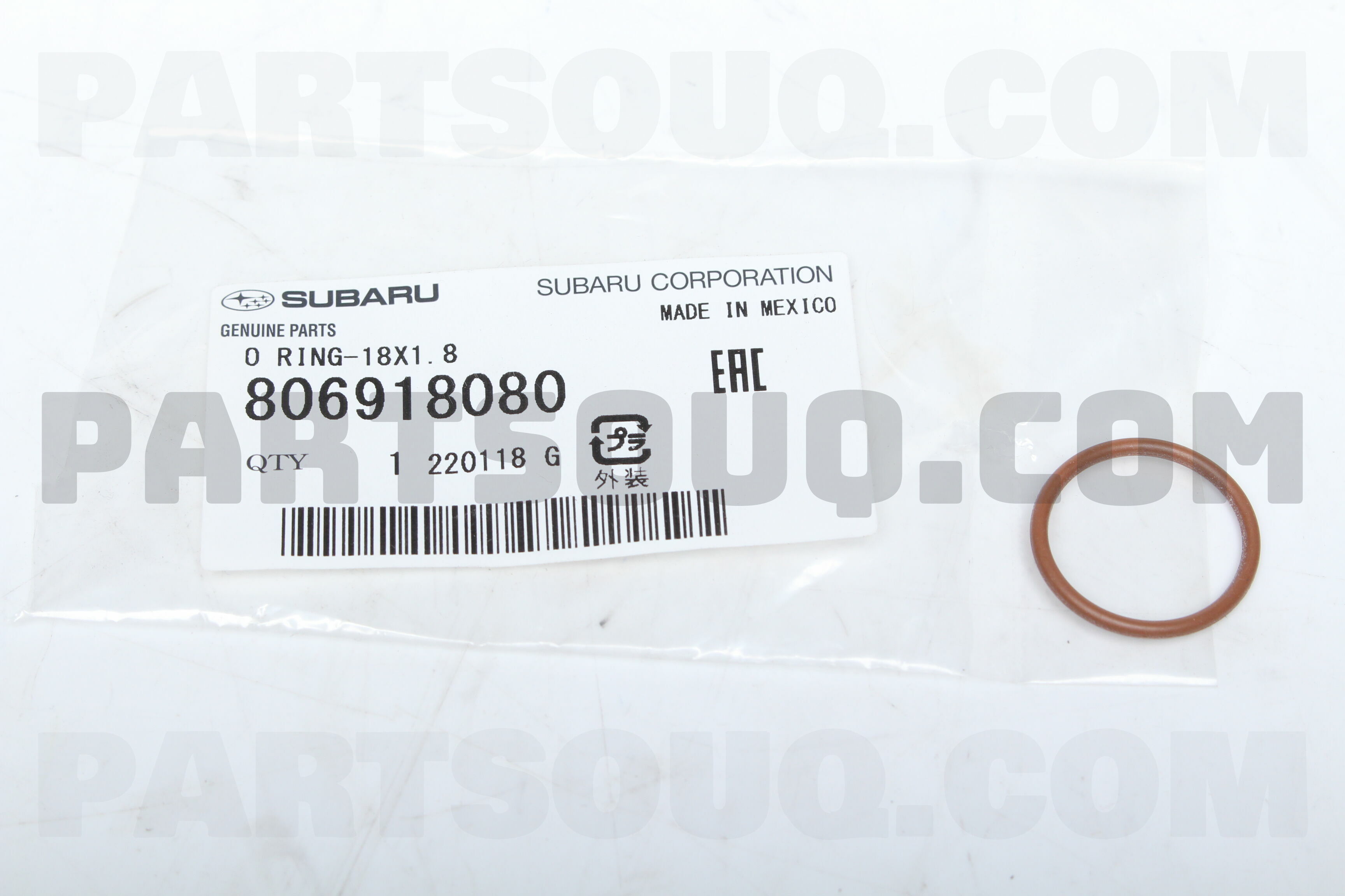 O RING 18 X 1.8 806918080 | Subaru Parts | PartSouq