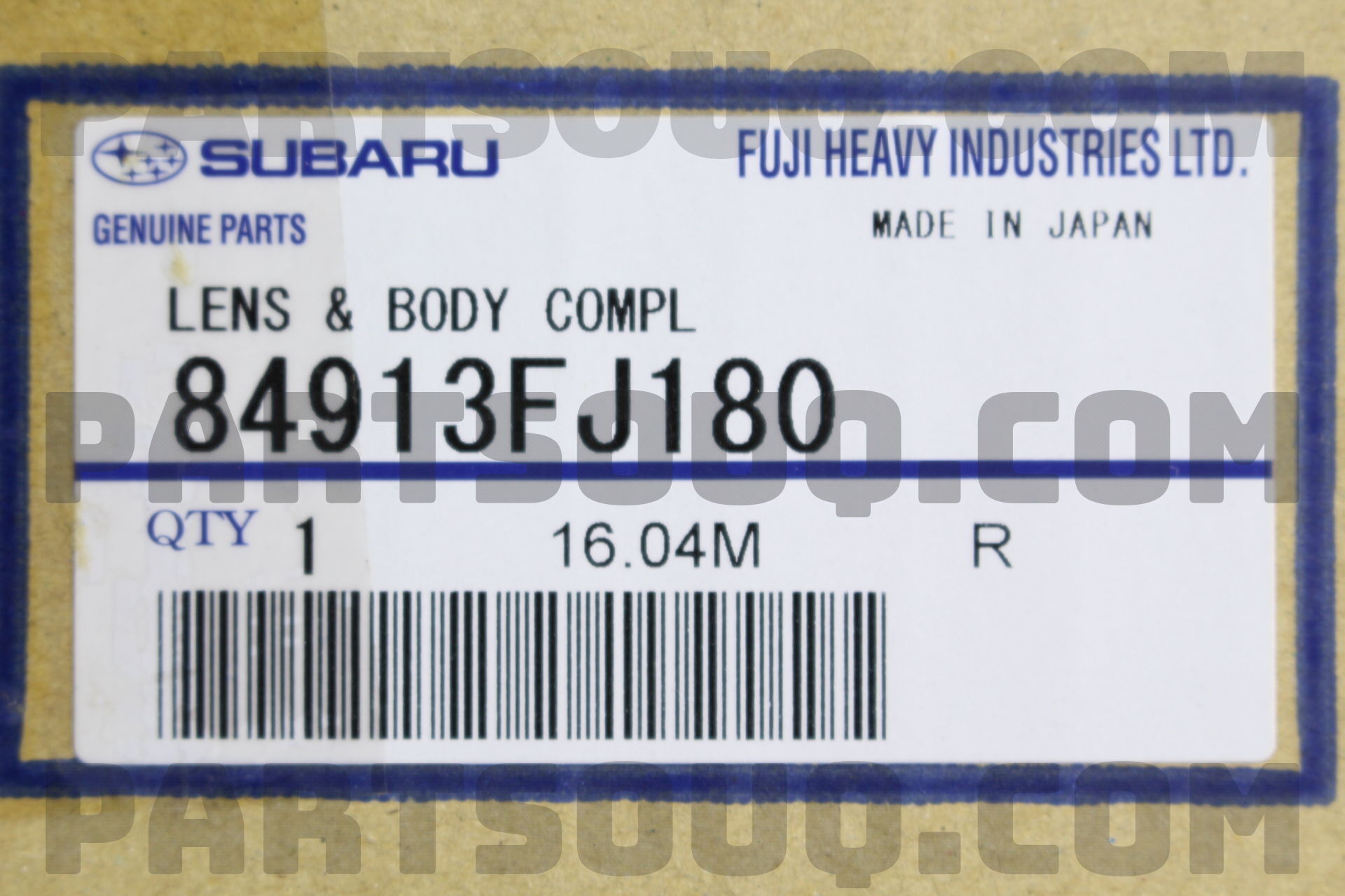 LENS & BODY COMPL 84913FJ180 | Subaru Parts | PartSouq