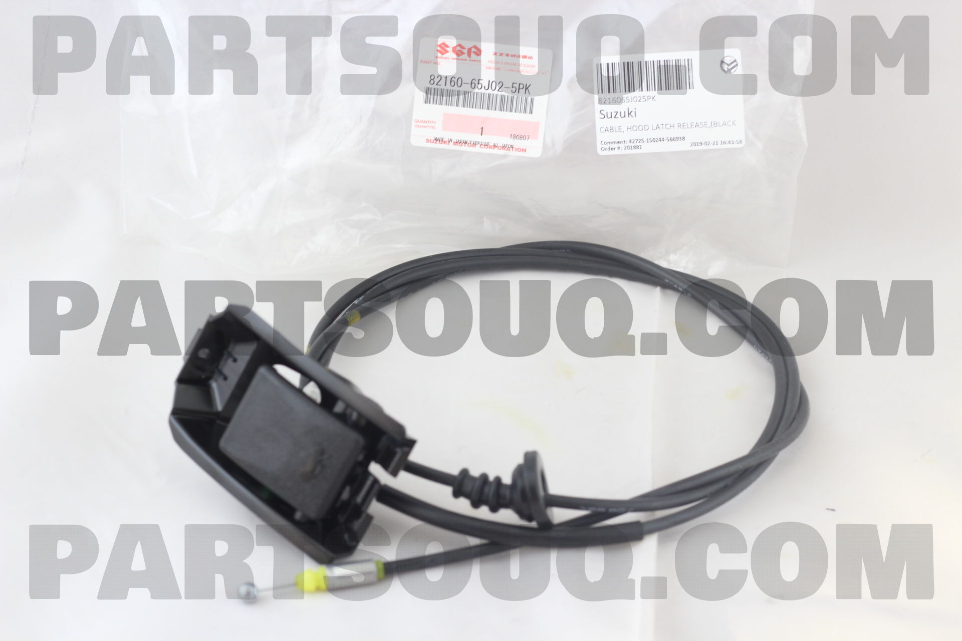 CABLE, HOOD LATCH RELEASE,(BLACK) 8216065J025PK | Suzuki Parts