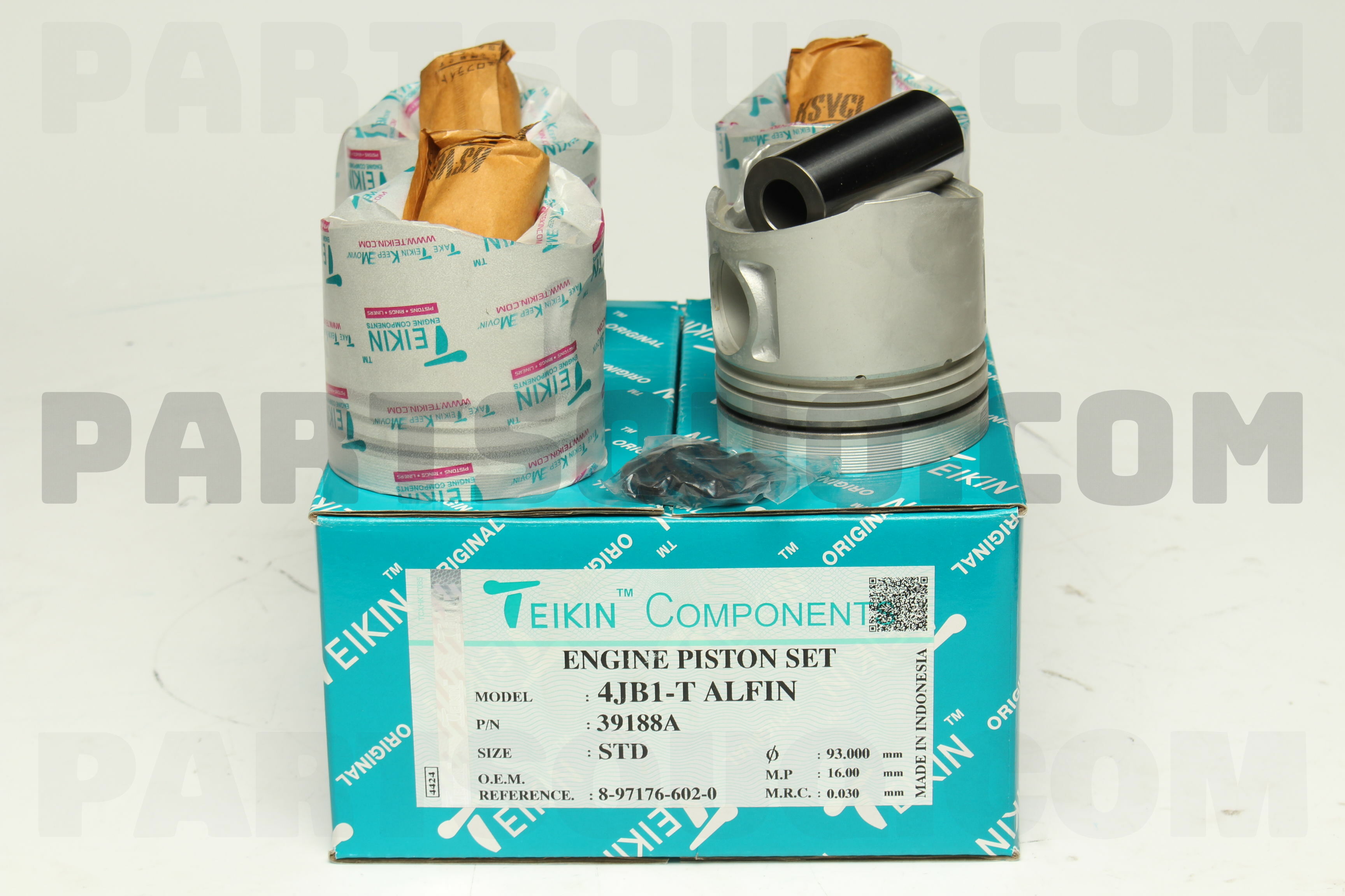 PISTON SET STD 4JB1T ALFIN (SET OF 1) 39188ASTD | TEIKIN