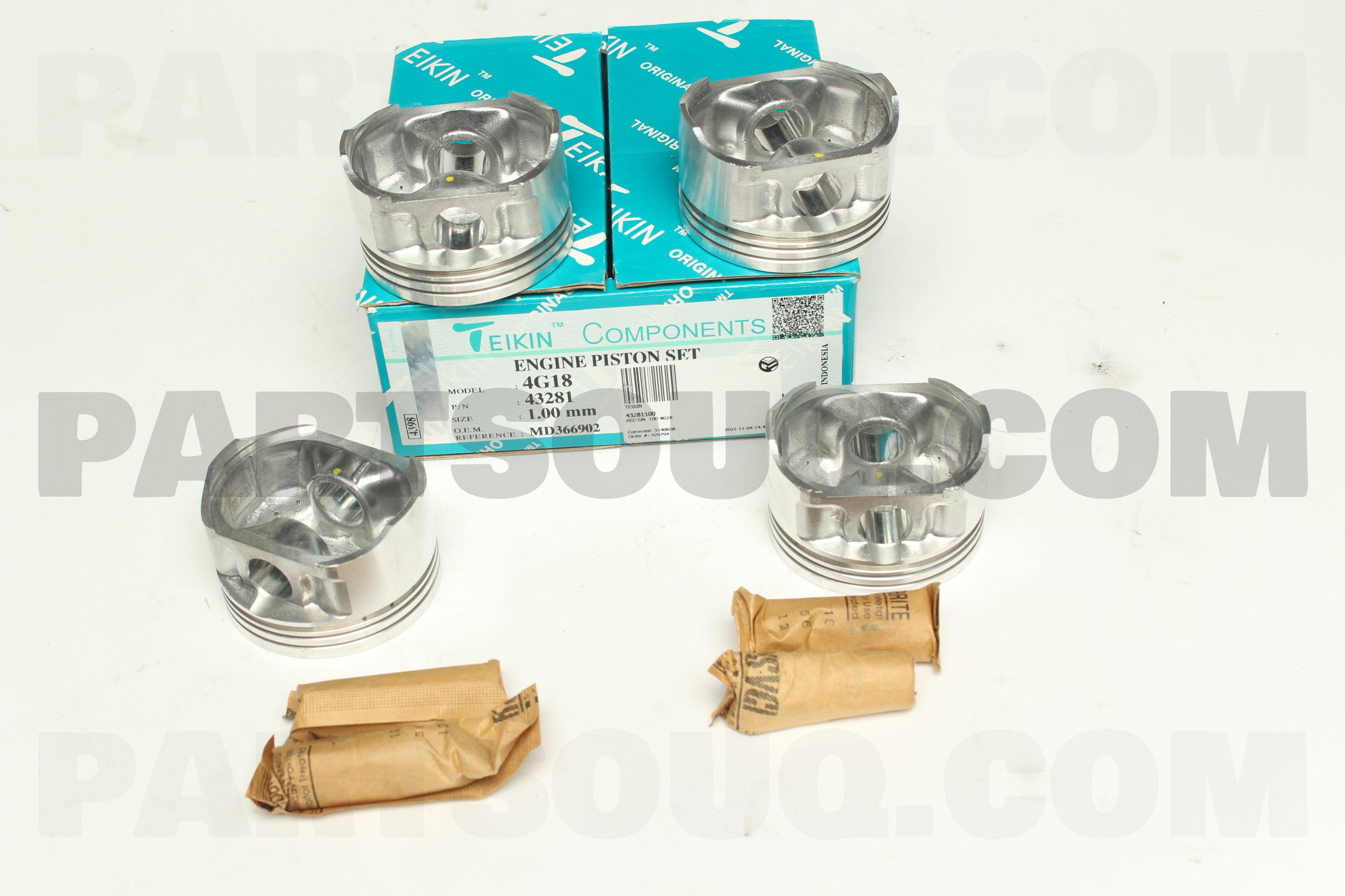 PISTON SET 100 4G18 (SET OF 1) 43281100 | TEIKIN Parts