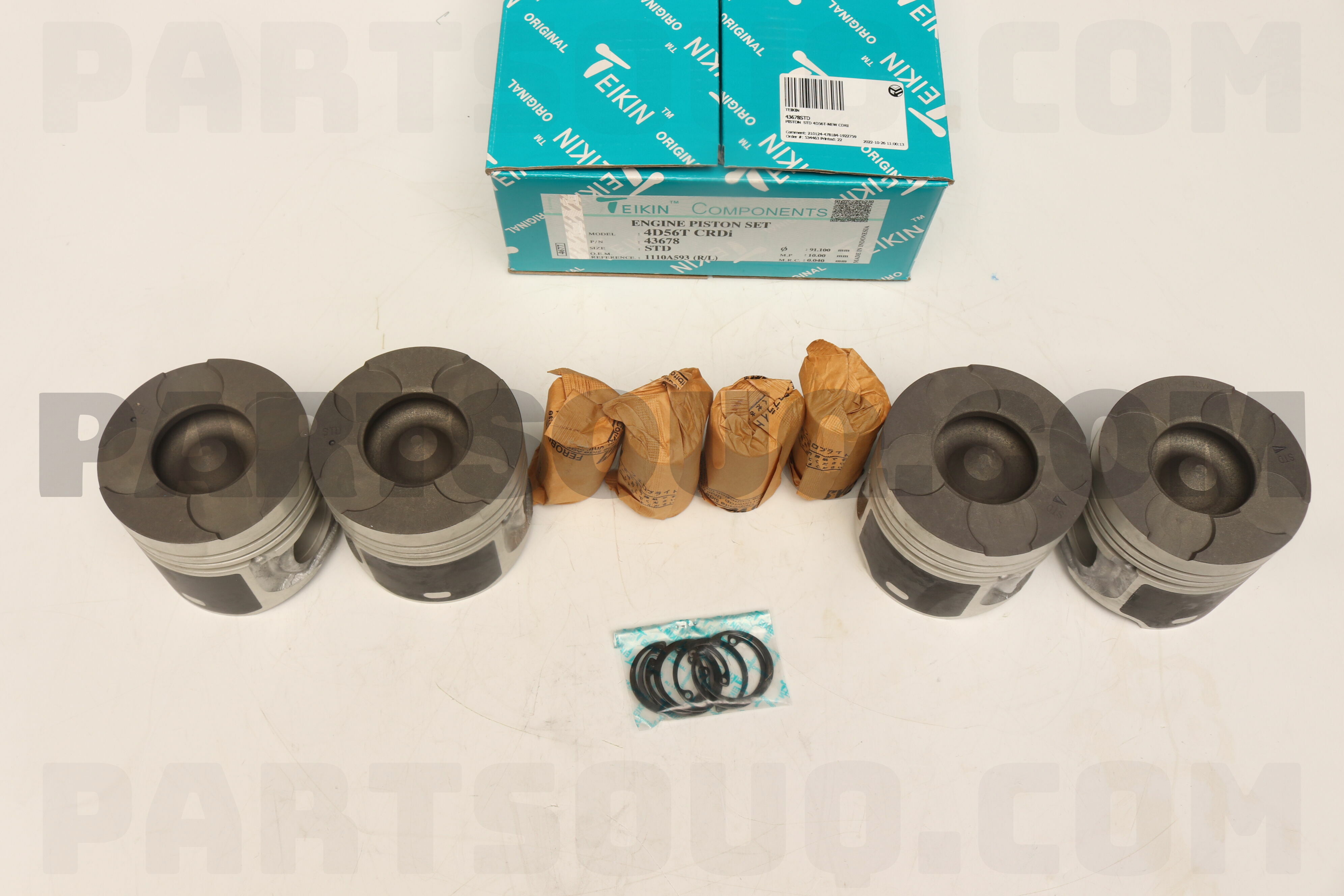 世界を買える 海外ブランド PISTON TEIKIN | 43678STD 1) OF (SET CDRI 4D56T-NEW STD SET パーツ