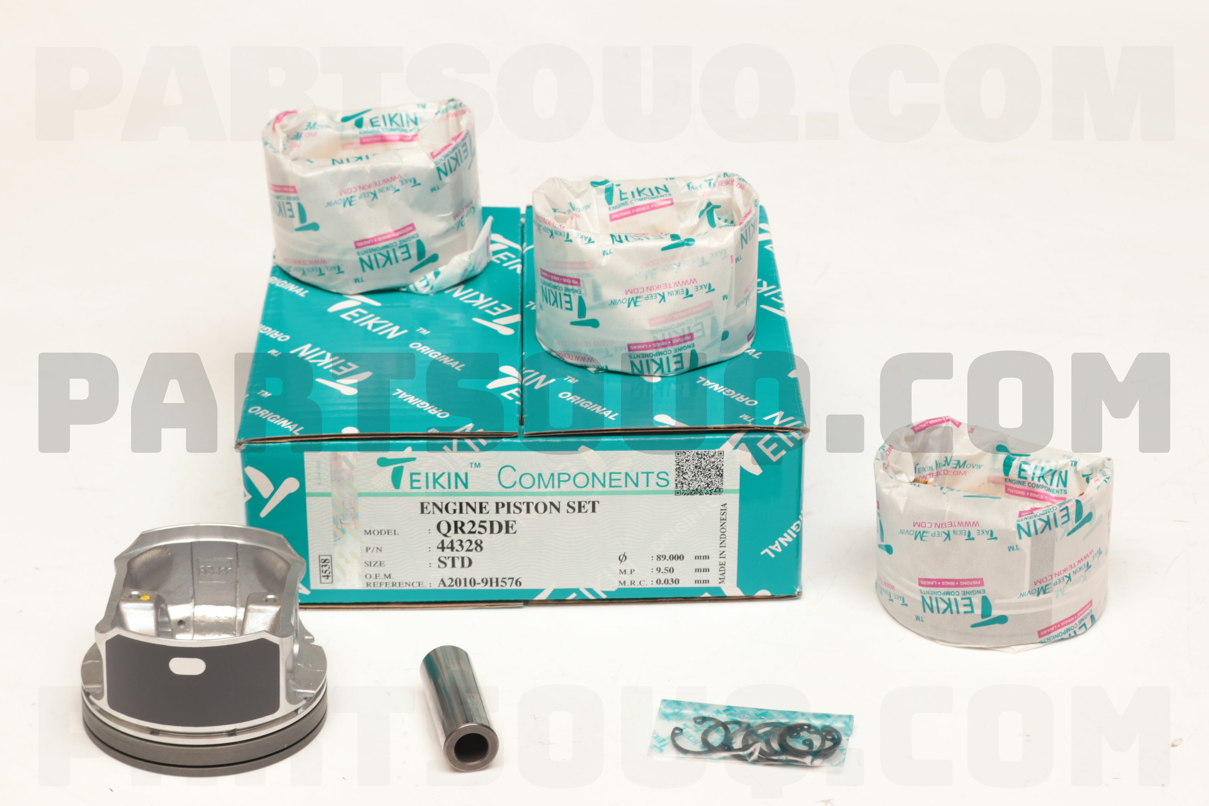 PISTON SET STD QR25DE (SET OF 1) 44328STD | TEIKIN Parts