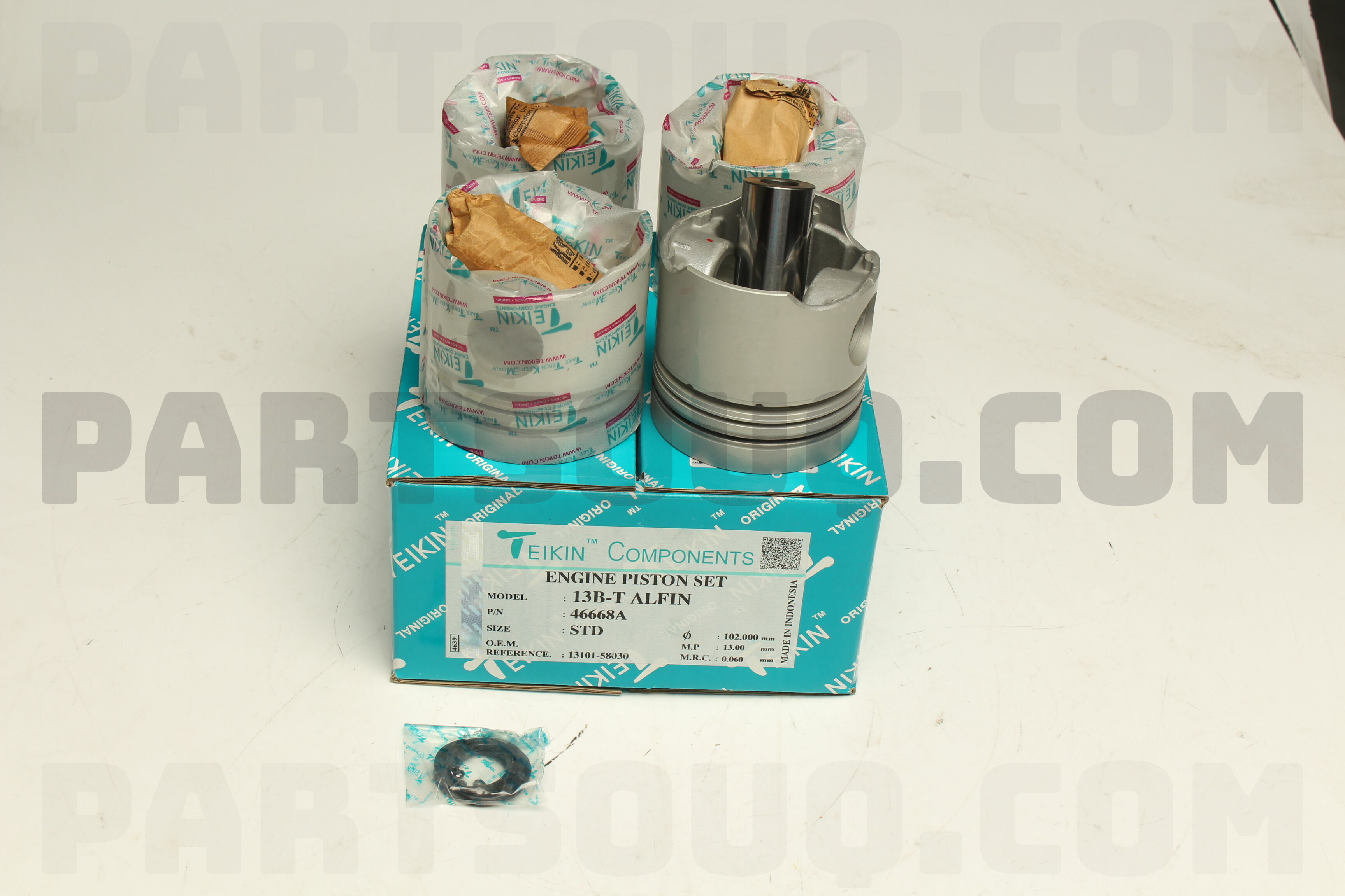 PISTON SET STD 13B-T ALFIN (SET OF 1) 46668ASTD | TEIKIN