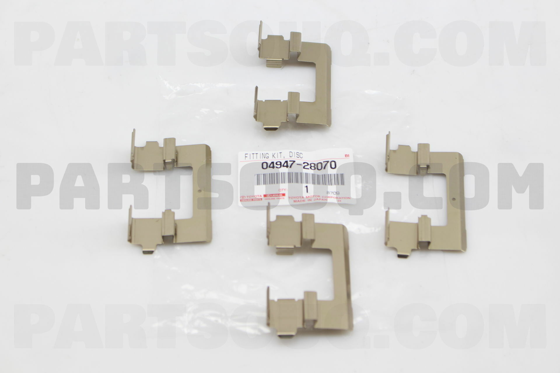フミオページ FITTING KIT, DISC BRAKE, FRONT 0494728070 | Toyota Parts