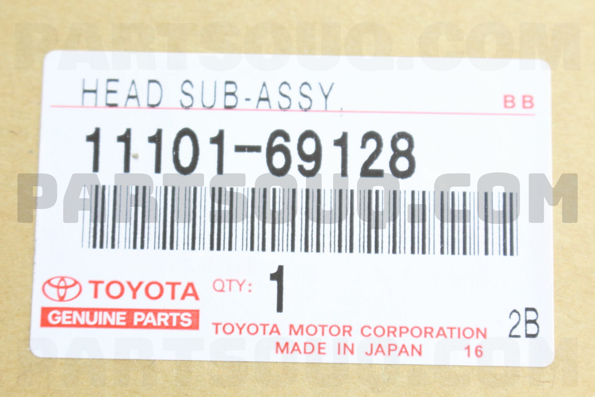 HEAD SUB-ASSY, CYLINDER 1110169128 | Toyota Parts | PartSouq