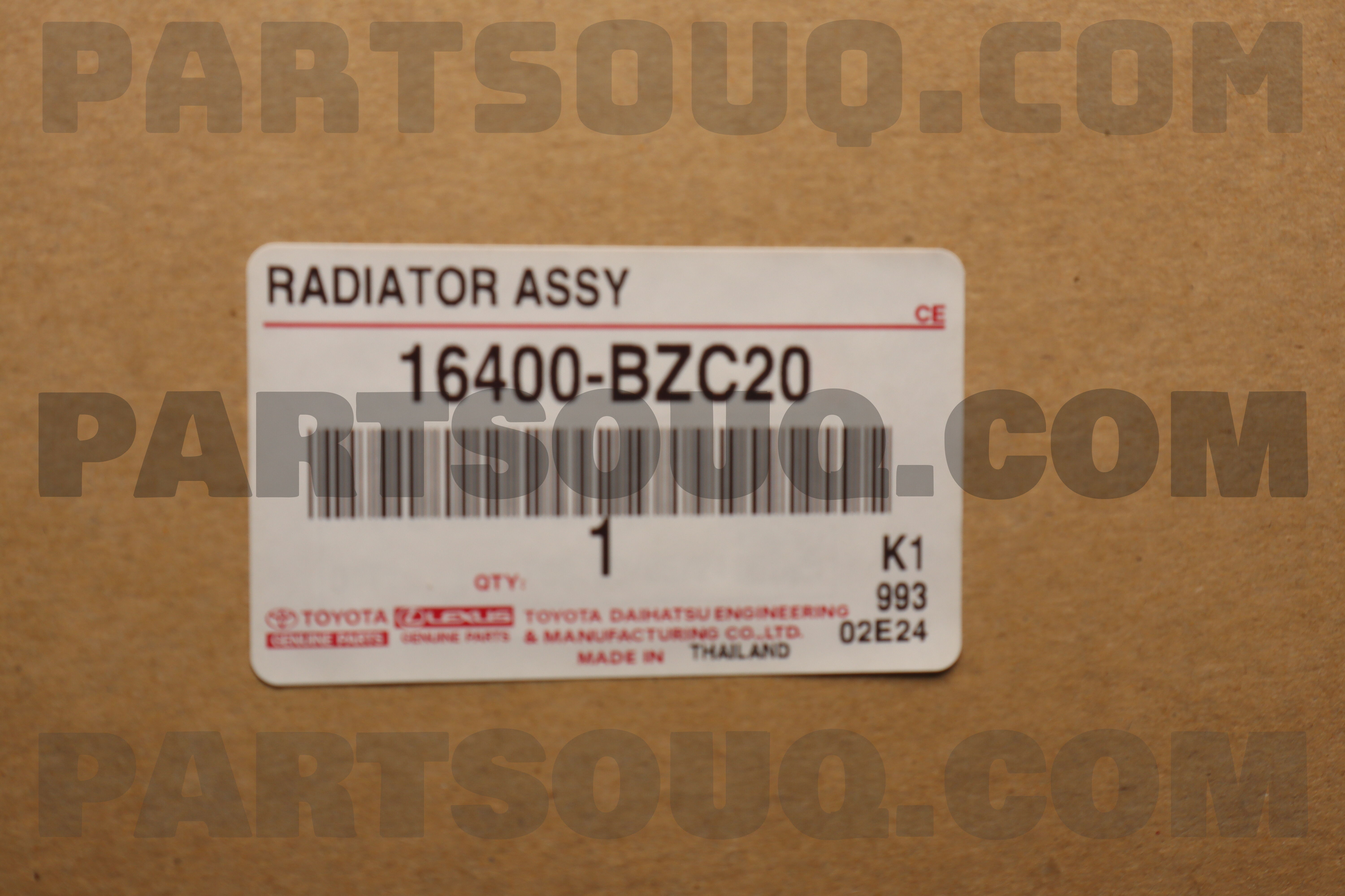 充実の品 16400BZC20 ASSY RADIATOR | PartSouq | Parts Toyota ラッピング・包装