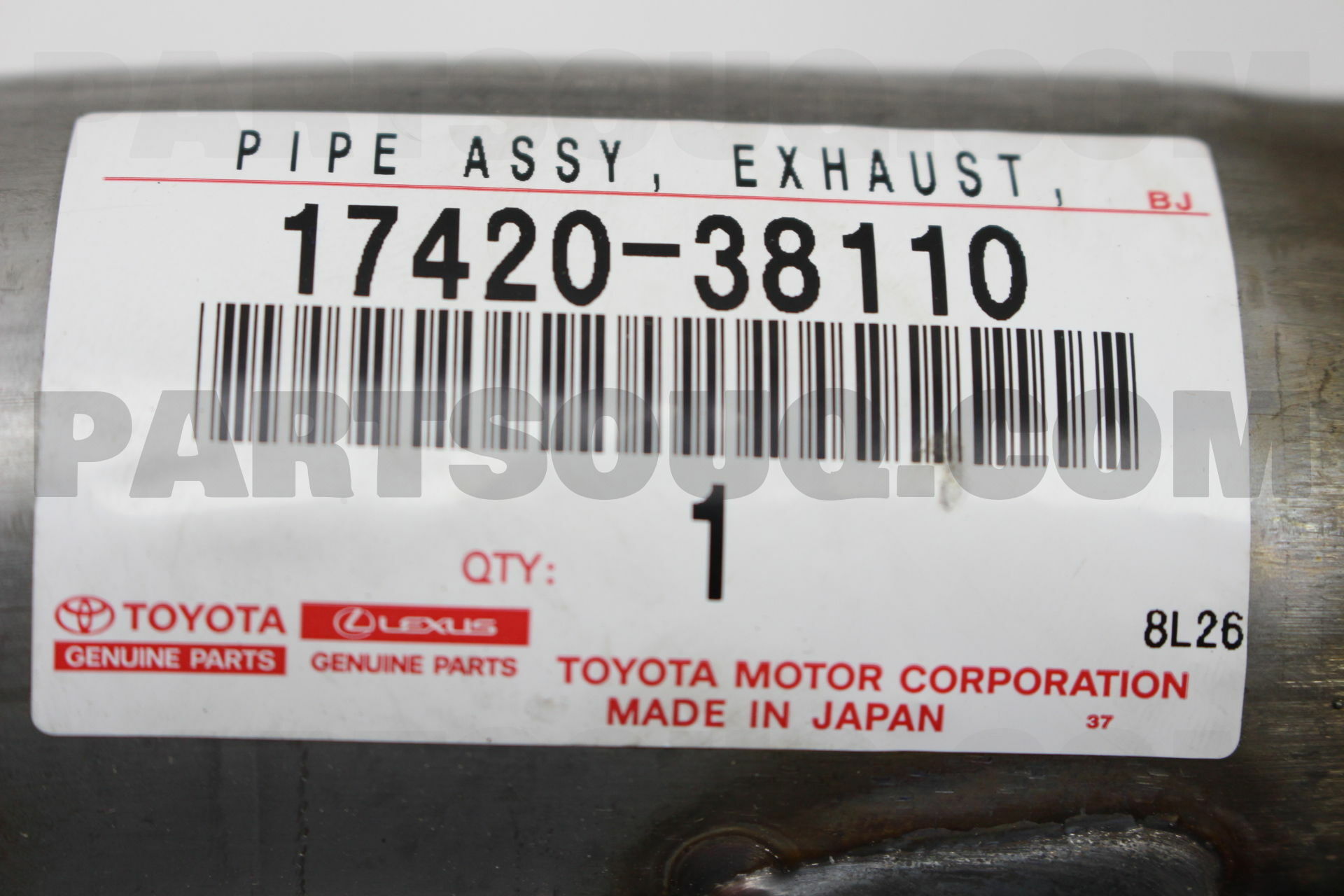 PIPE ASSY, EXHAUST, CENTER 1742038110 | Toyota Parts | PartSouq