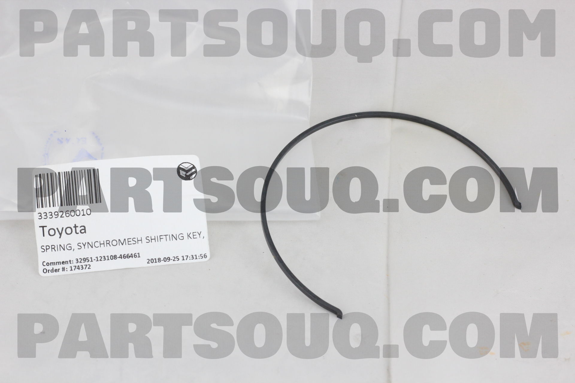 Symcromesh SPRING, SYNCHROMESH SHIFTING KEY, NO.3 3339260010 | Toyota Parts | PartSouq