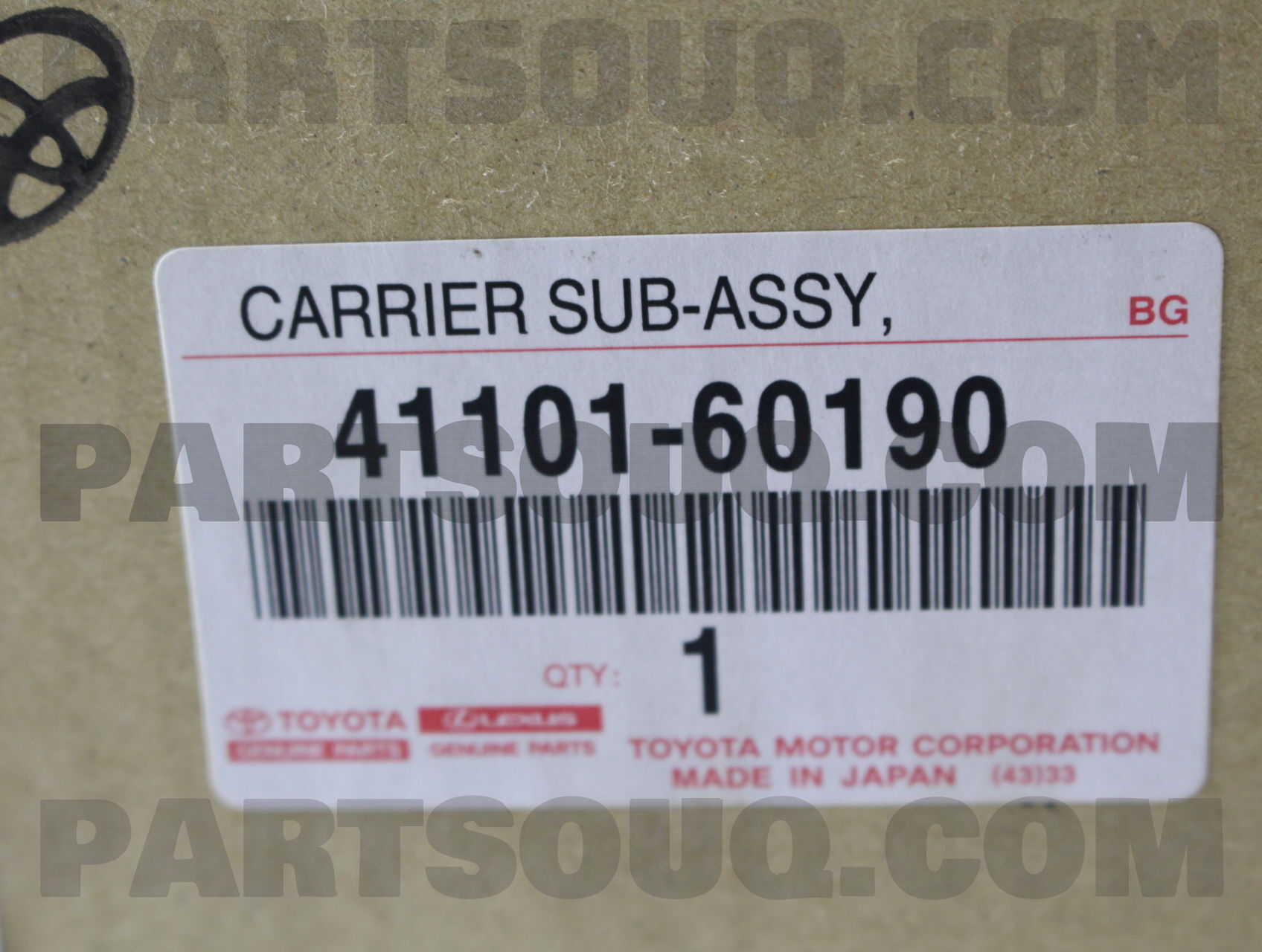 CARRIER SUB-ASSY, DIFFERENTIAL, REAR 4110160190 | Toyota Parts | PartSouq