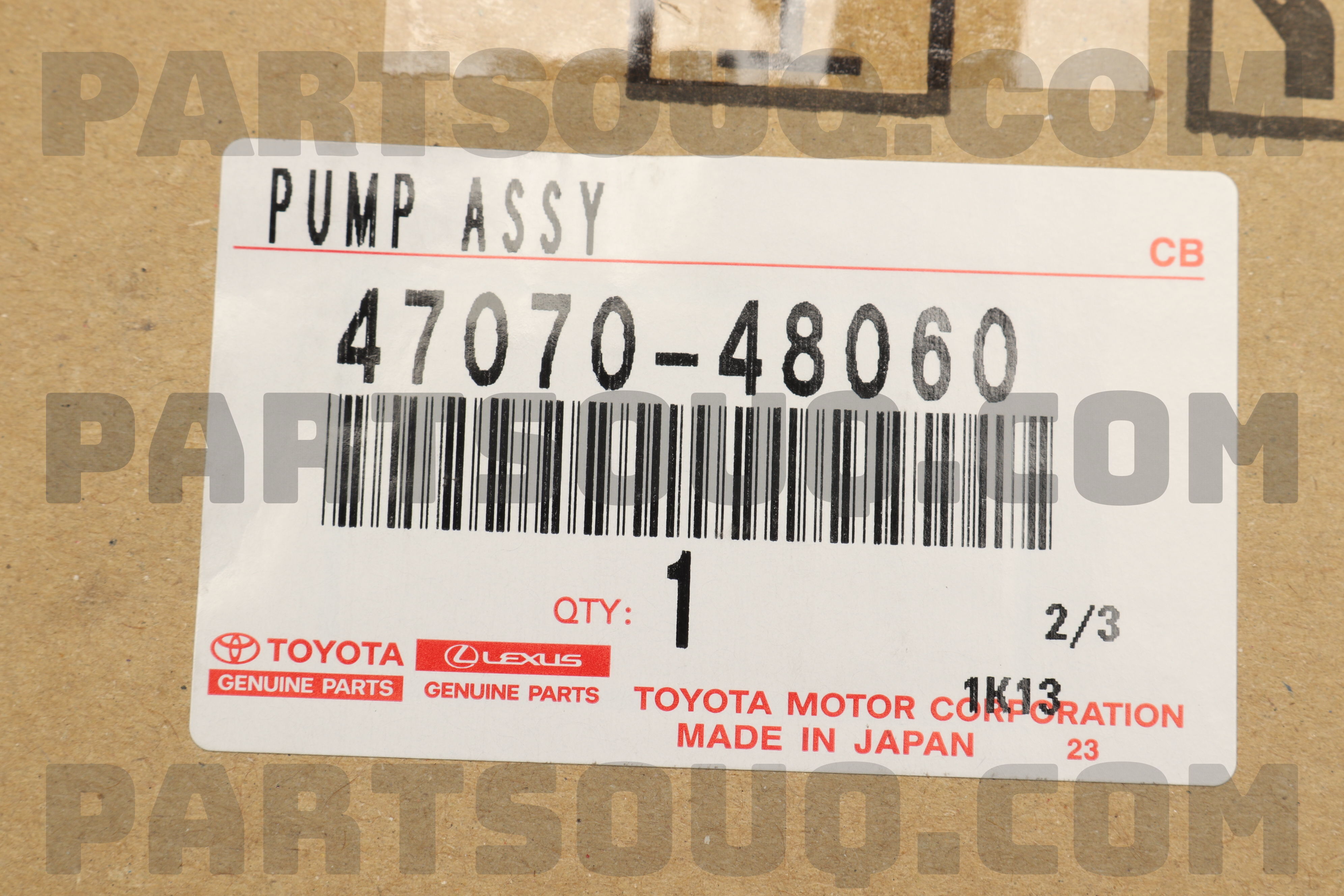 PUMP ASSY, BRAKE BOOSTER 4707048060 | Toyota Parts | PartSouq