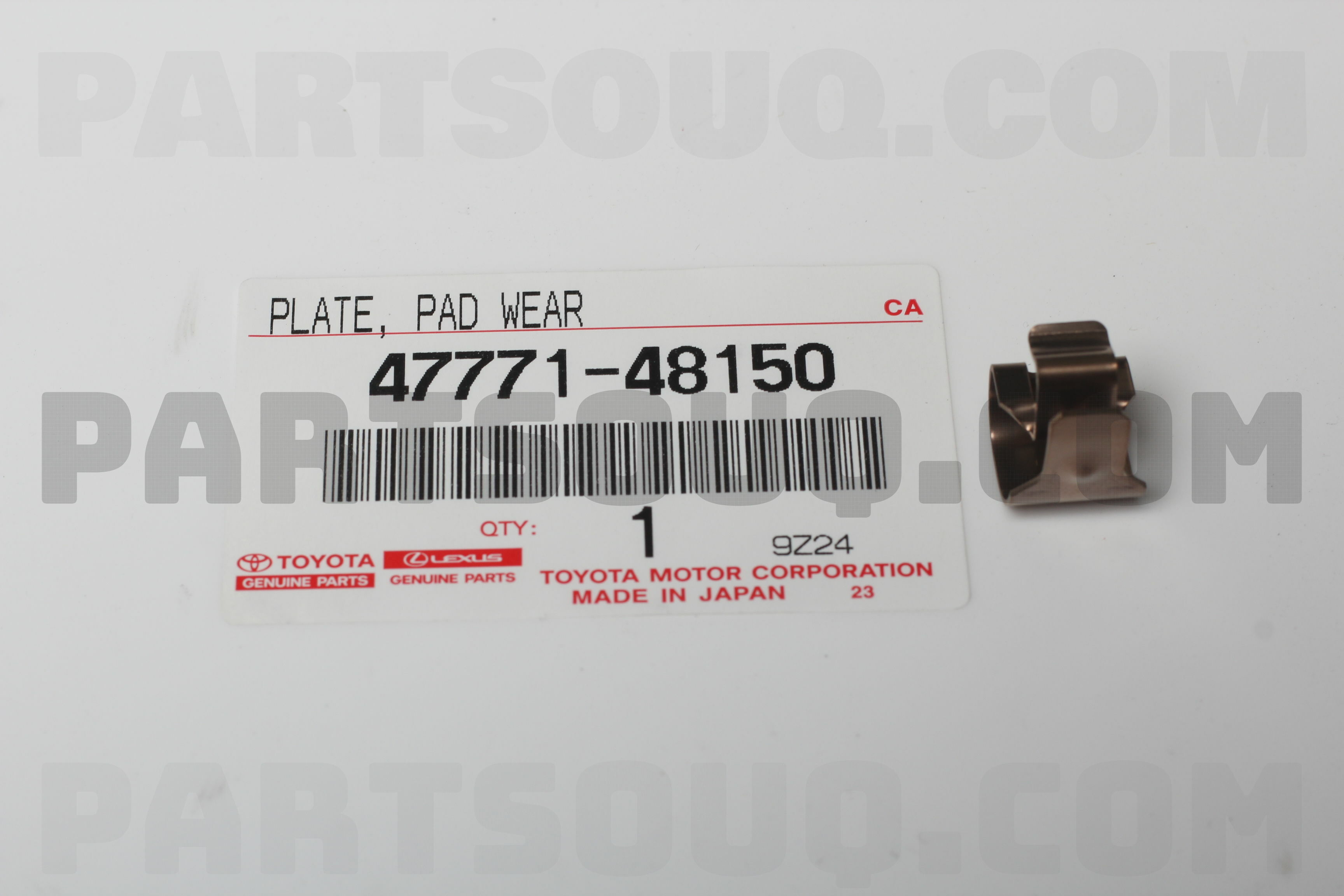 PLATE, PAD WEAR INDICATOR, NO.1 4777148150 | Toyota Parts | PartSouq