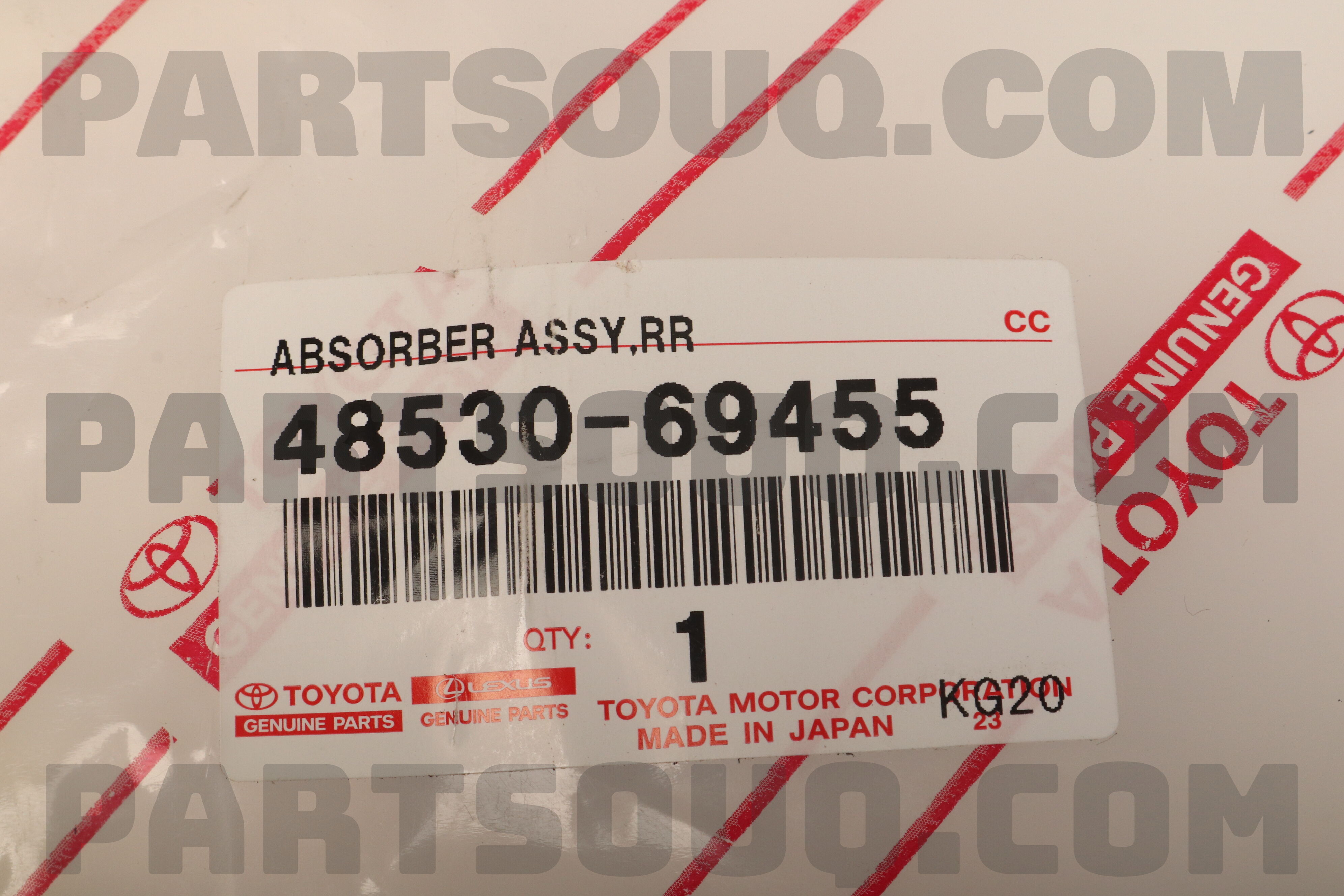 ABSORBER ASSY, SHOCK, REAR, RH/LH 4853069455 | Toyota Parts | PartSouq