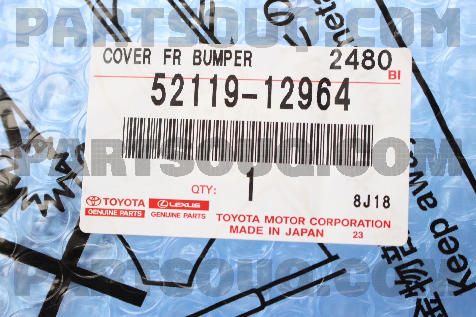 COVER, FRONT BUMPER 521190Z916 | Toyota Parts | PartSouq