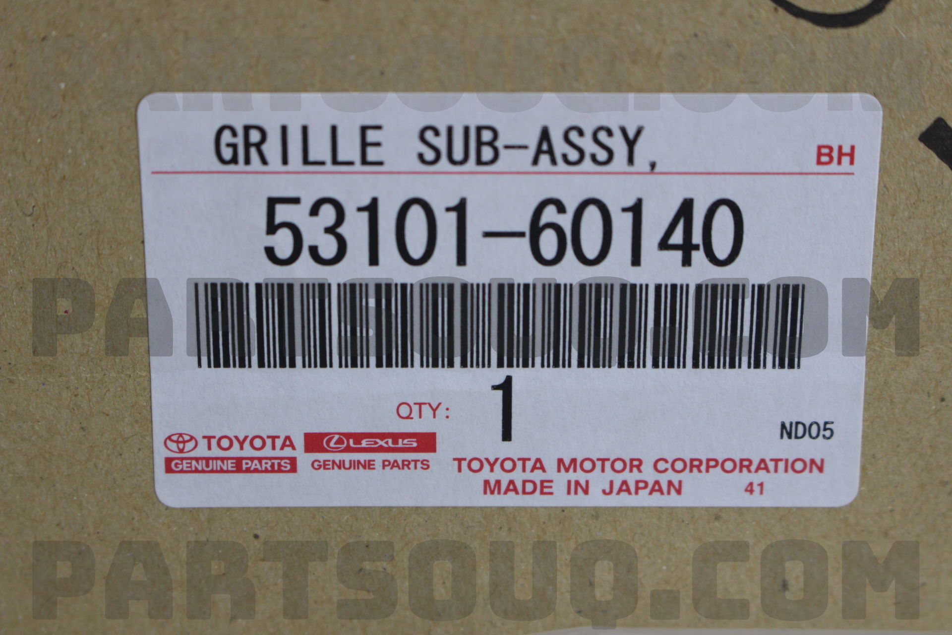 GRILLE, RADIATOR 5310160140 | Toyota Parts | PartSouq