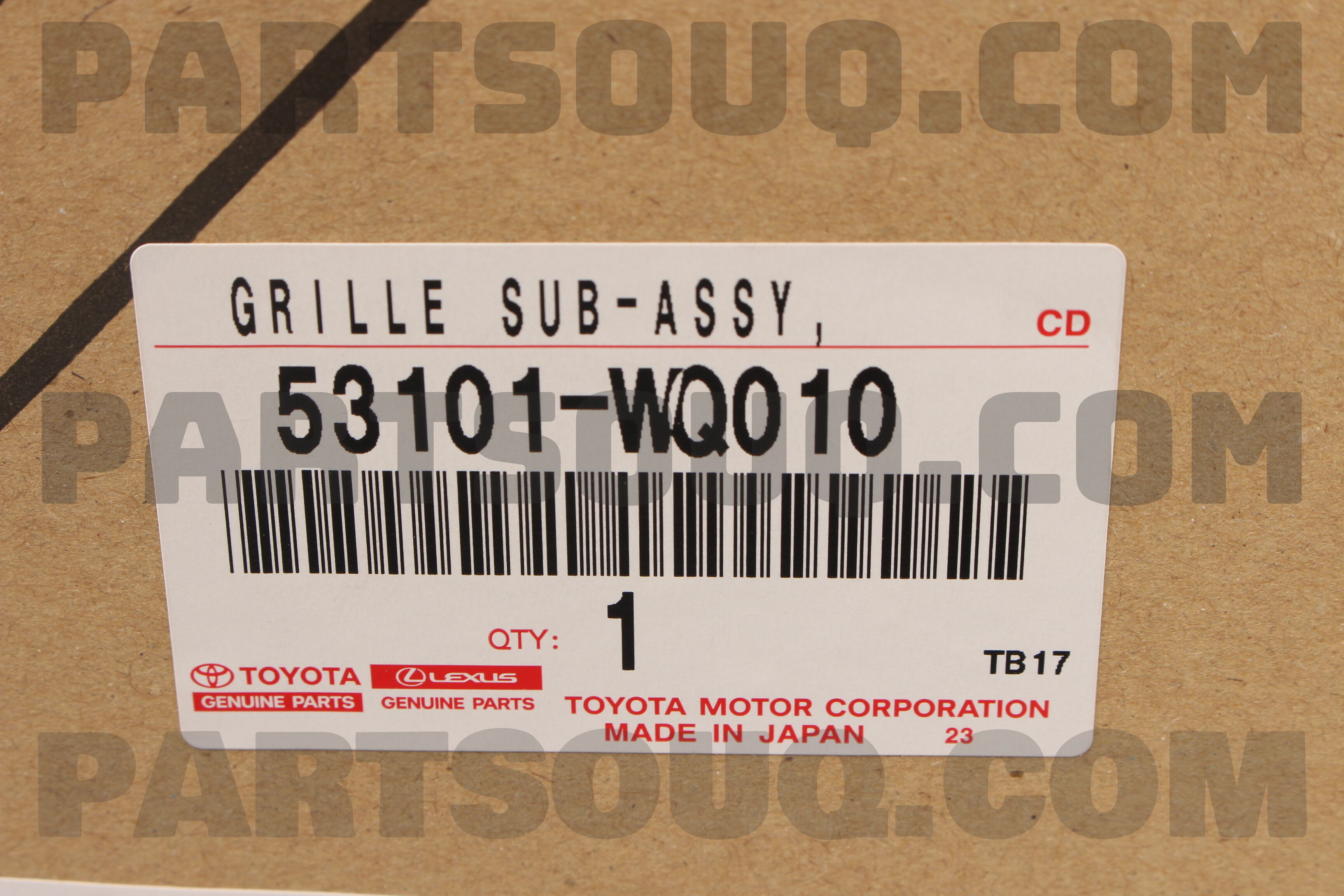 【2024春夏新作】 53101WQ010 SUB-ASSY GRILLE | PartSouq | Parts Toyota ピアス