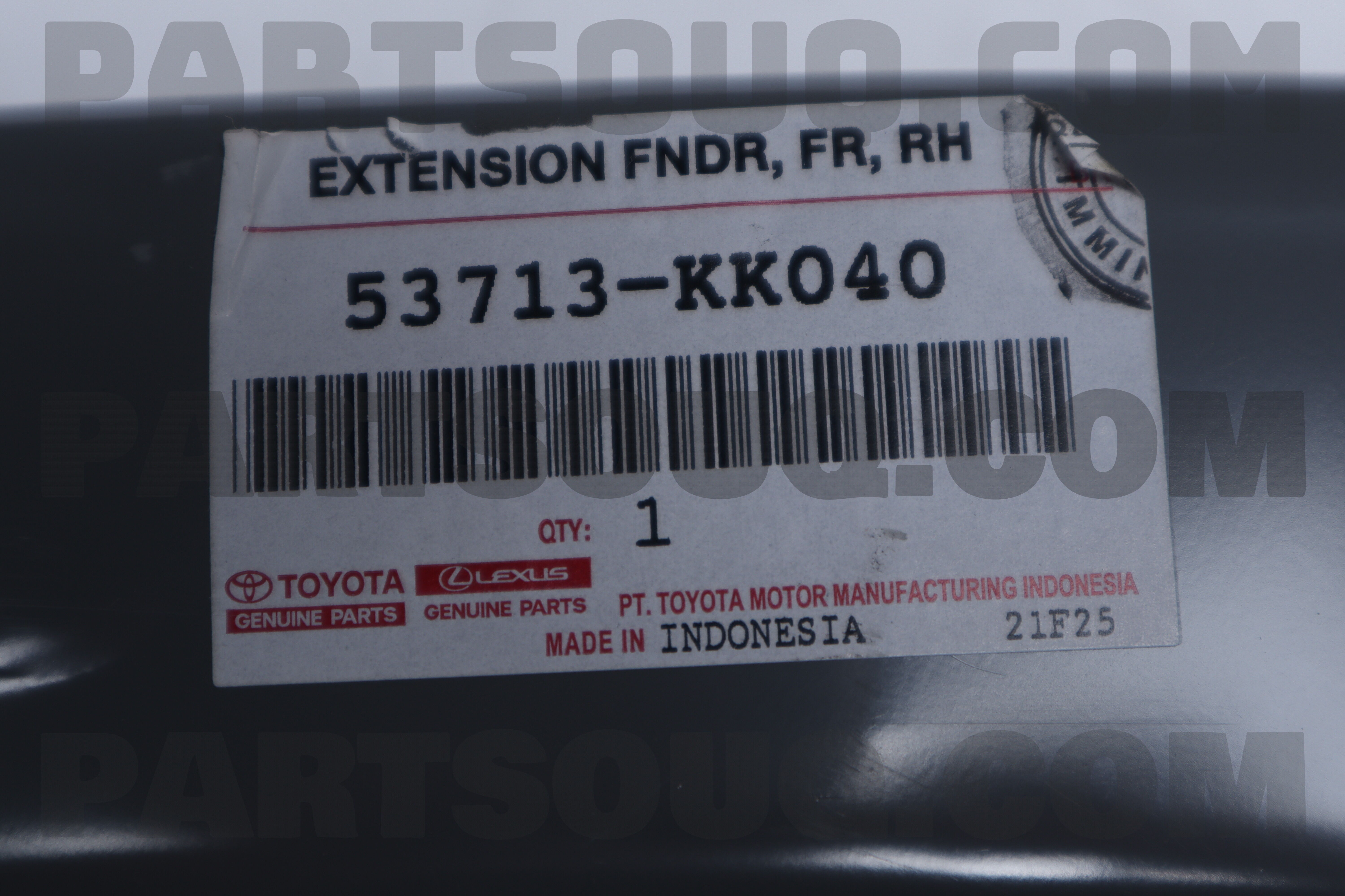 EXTENSION, FR FENDER 53713KK040 | Toyota Parts | PartSouq