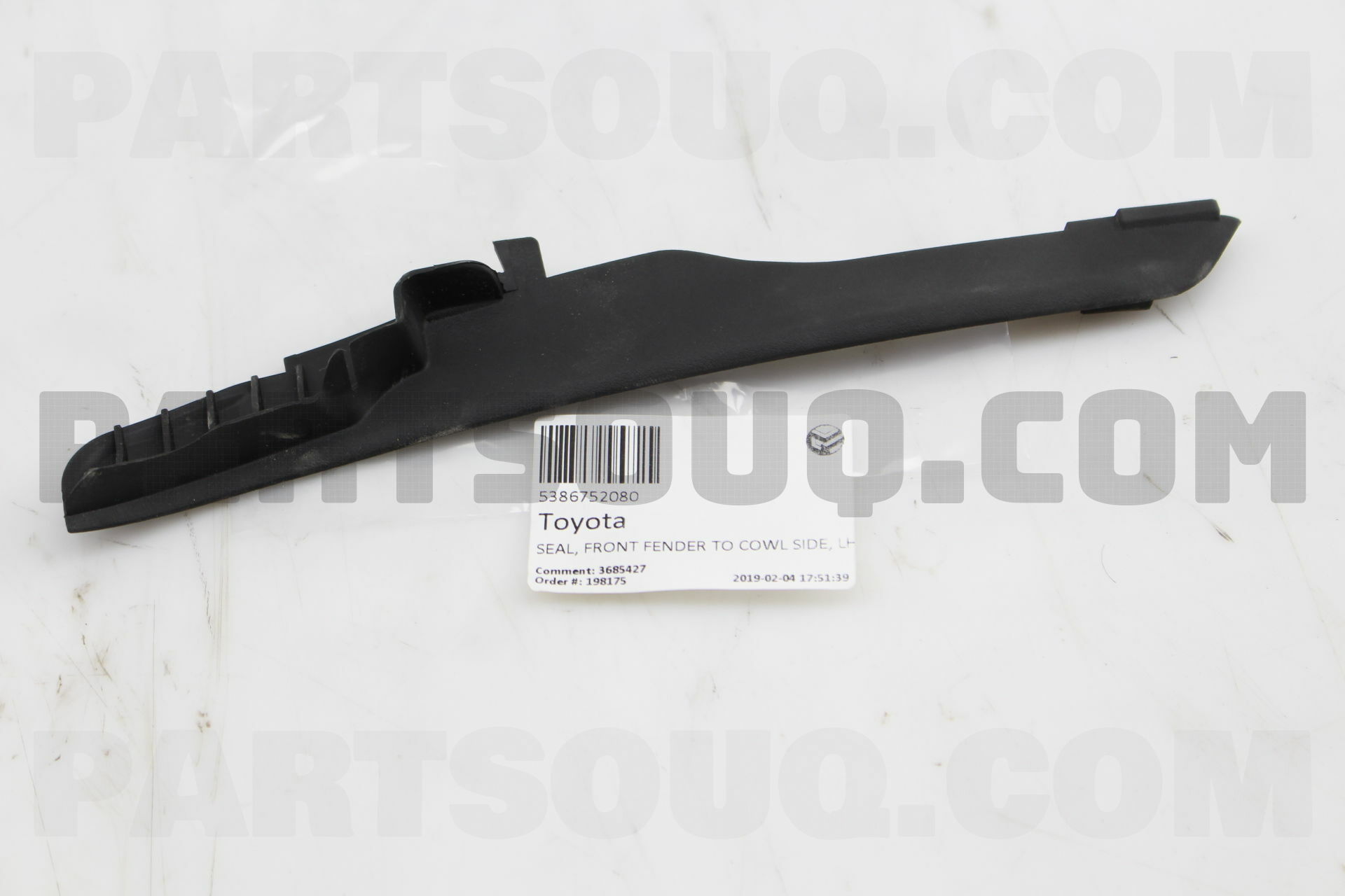 SEAL, FRONT FENDER TO COWL SIDE, LH 5386752080 | Toyota