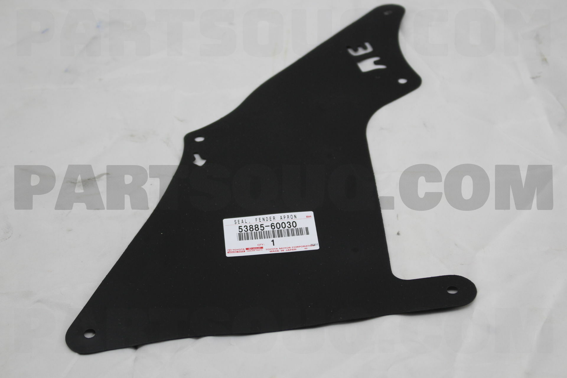 SEAL, FRONT FENDER APRON TO FRAME, NO.1, RH/LH 5388560030 | Toyota 