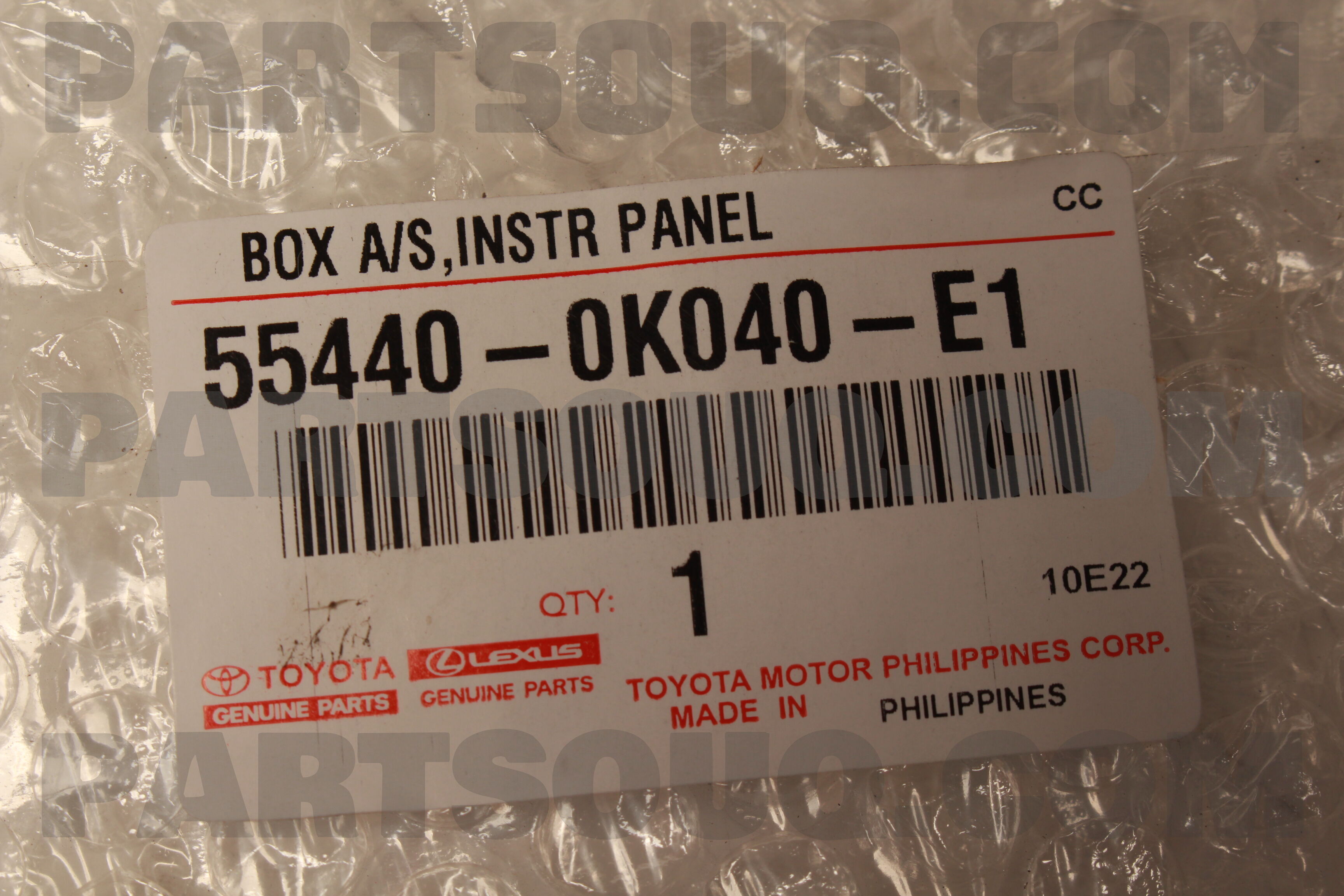 BOX, INSTRUMENT PANEL 554400K040E1 | Toyota Parts | PartSouq