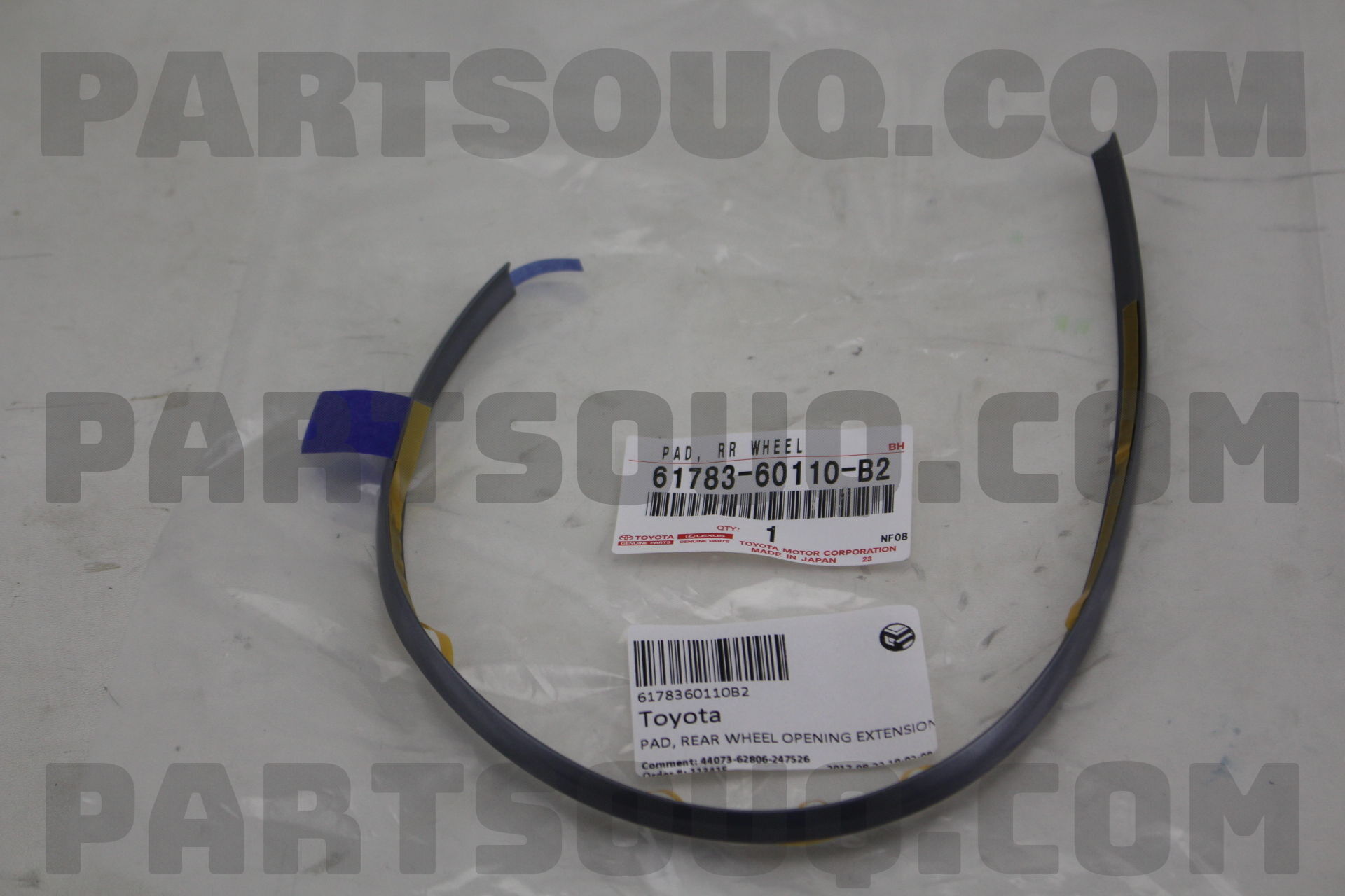 PAD, REAR WHEEL OPENING EXTENSION NO.1 6178360110B2 | Toyota Parts ...