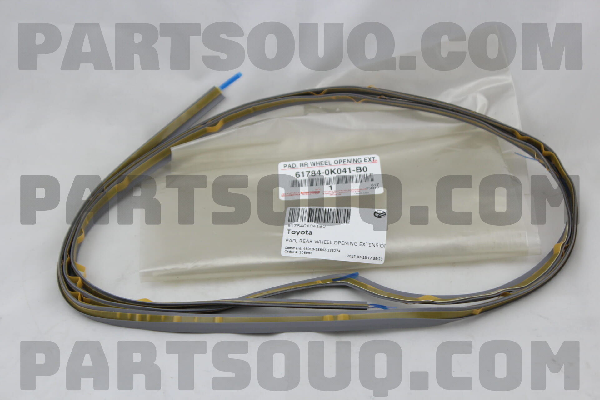 PAD, REAR WHEEL OPENING EXTENSION, NO.2 617840K041B0 | Toyota