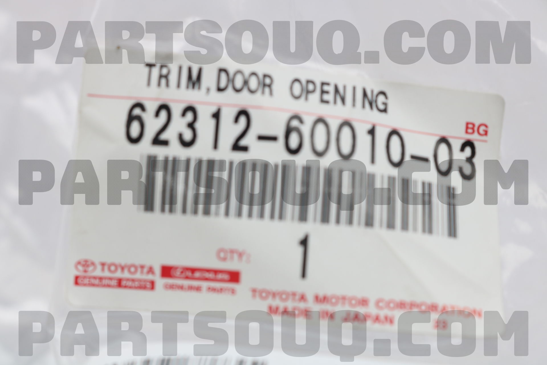 62313 Mask WEATHERSTRIP, FRONT DOOR OPENING TRIM, LH 623126001006 | Toyota Parts ...