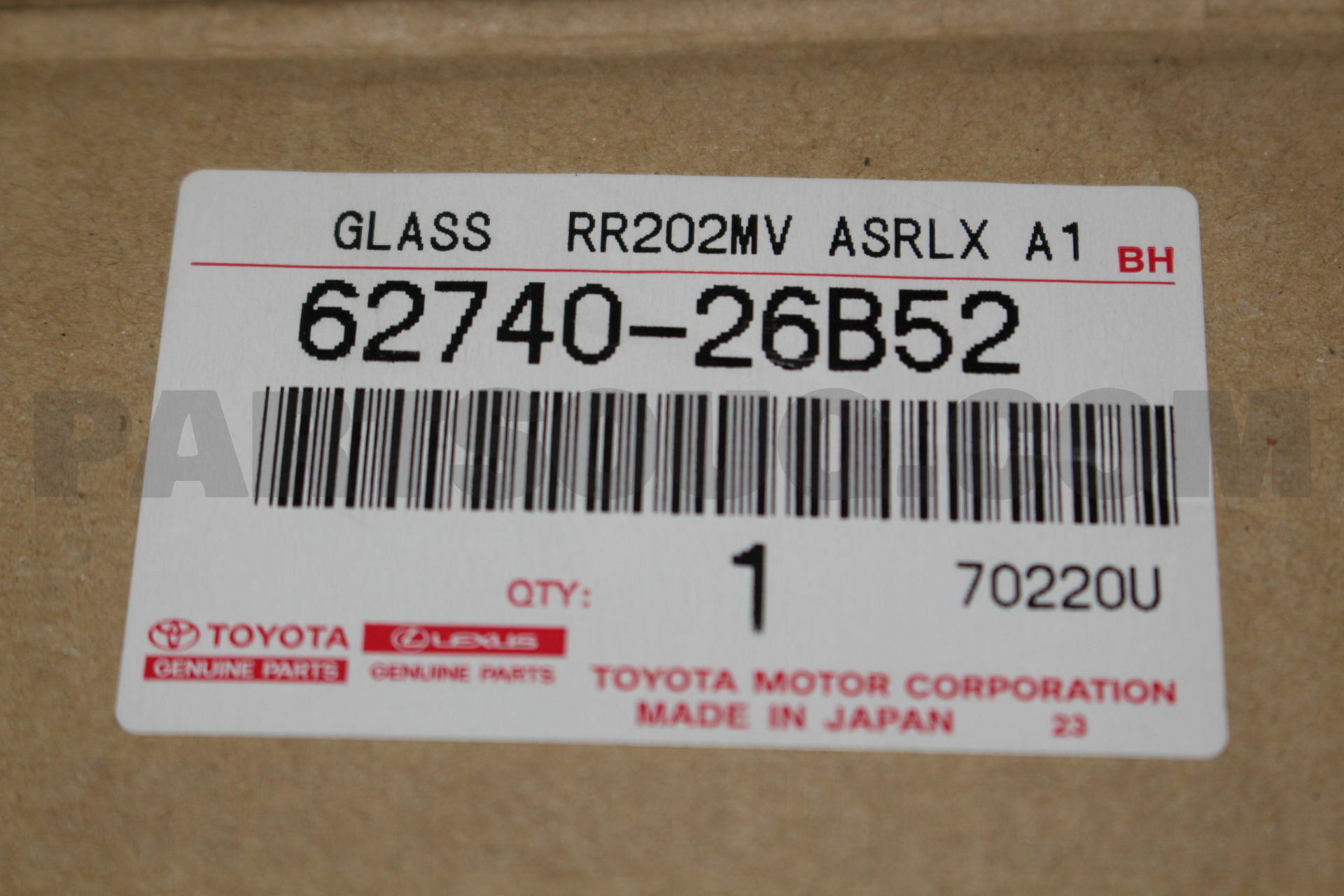 WINDOW ASSY SIDE 6274026B52 | Toyota Parts | PartSouq