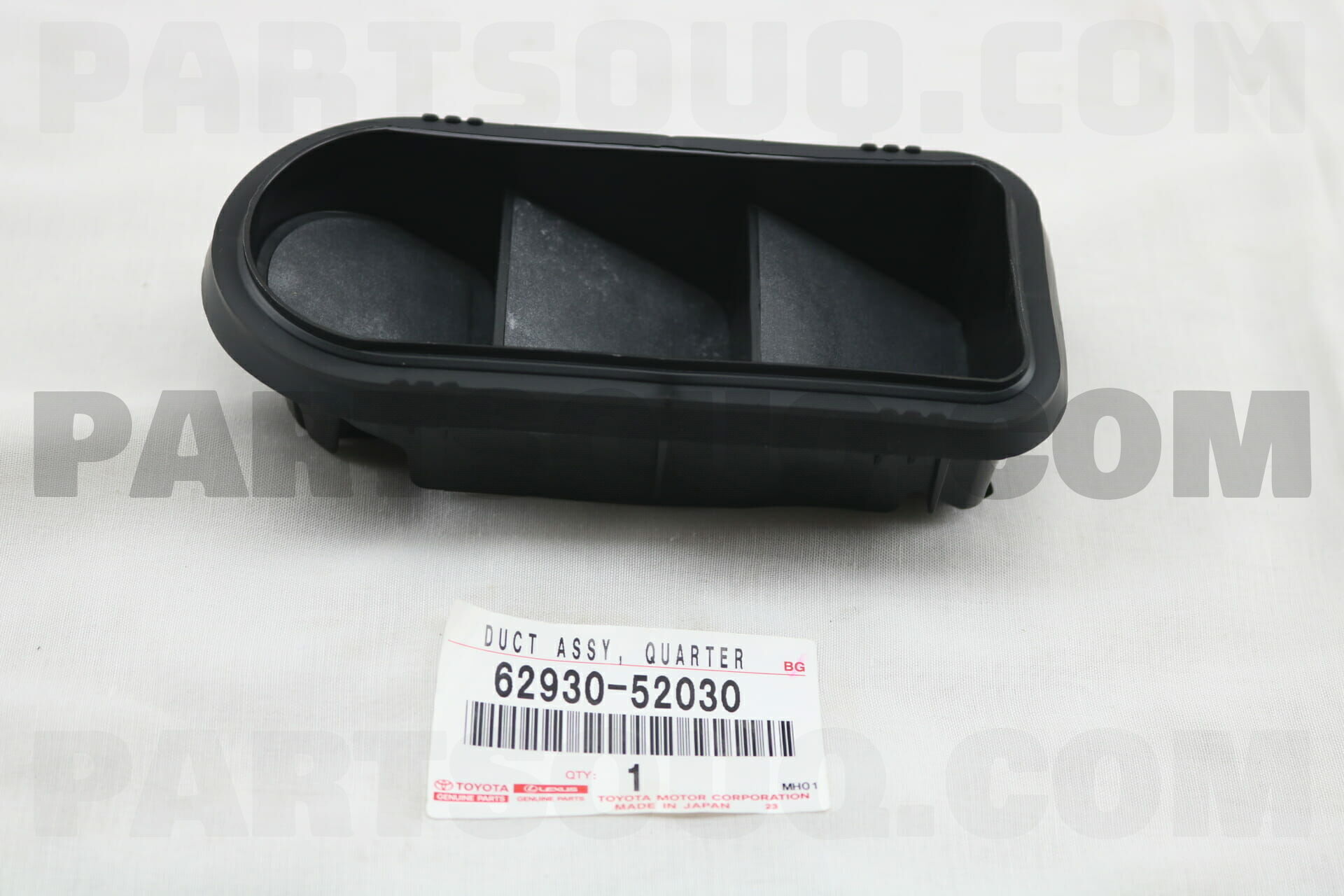 DUCT ASSY, QUARTER VENT, RH/LH 6293052030 | Toyota Parts