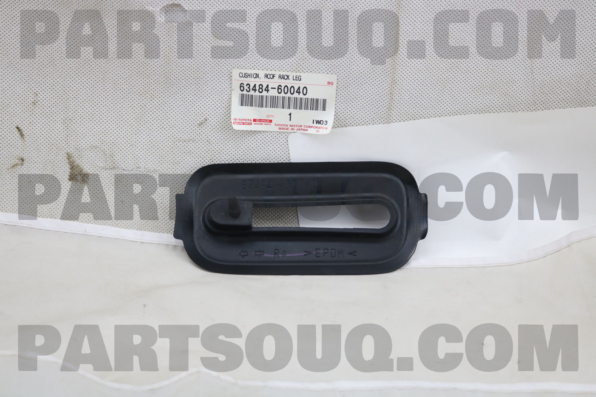 6348460040 CUSHION, ROOF RACK LEG, CENTER RH