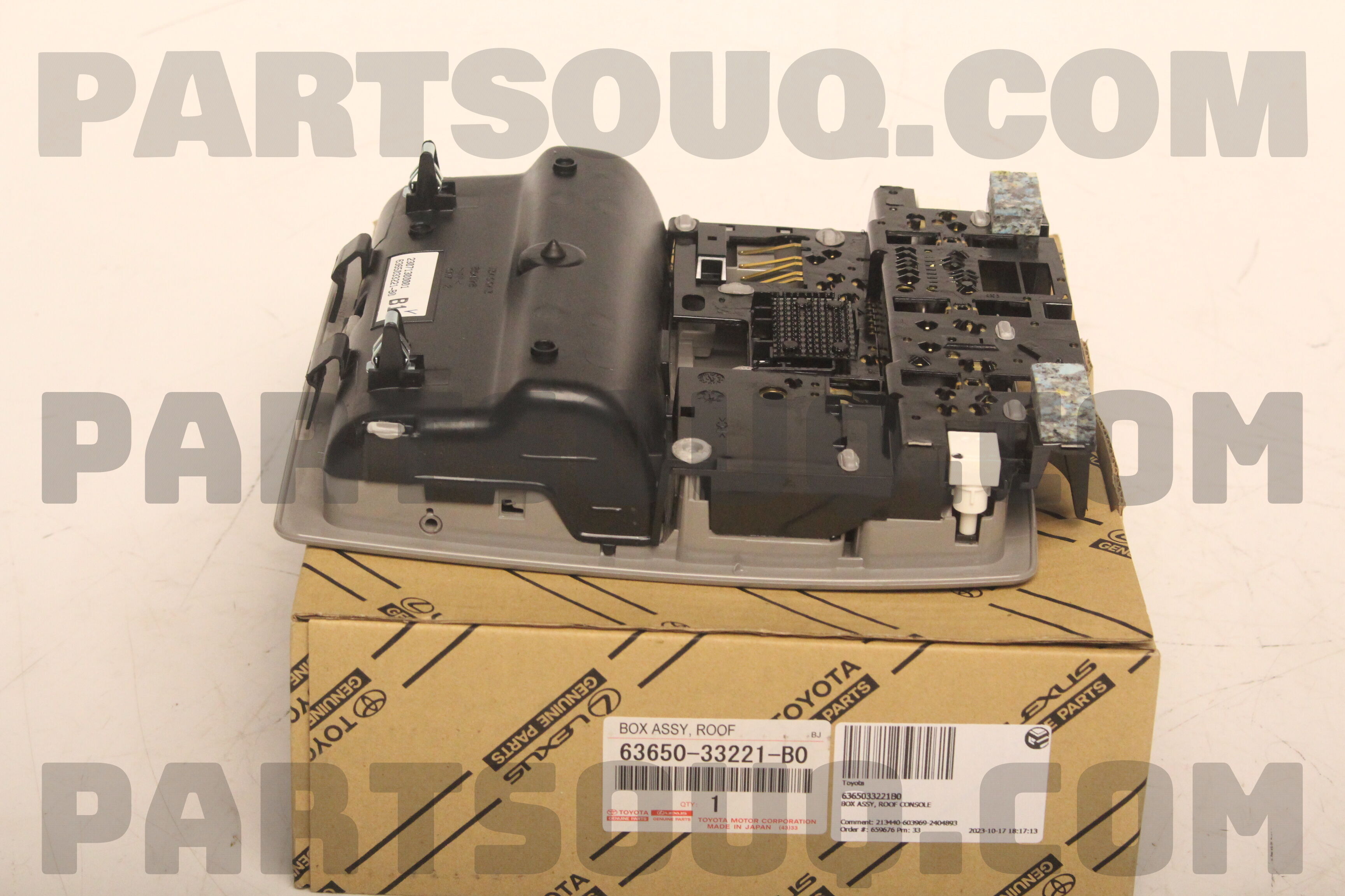 BOX ASSY, ROOF CONSOLE 6365033221B0 | Toyota Parts | PartSouq
