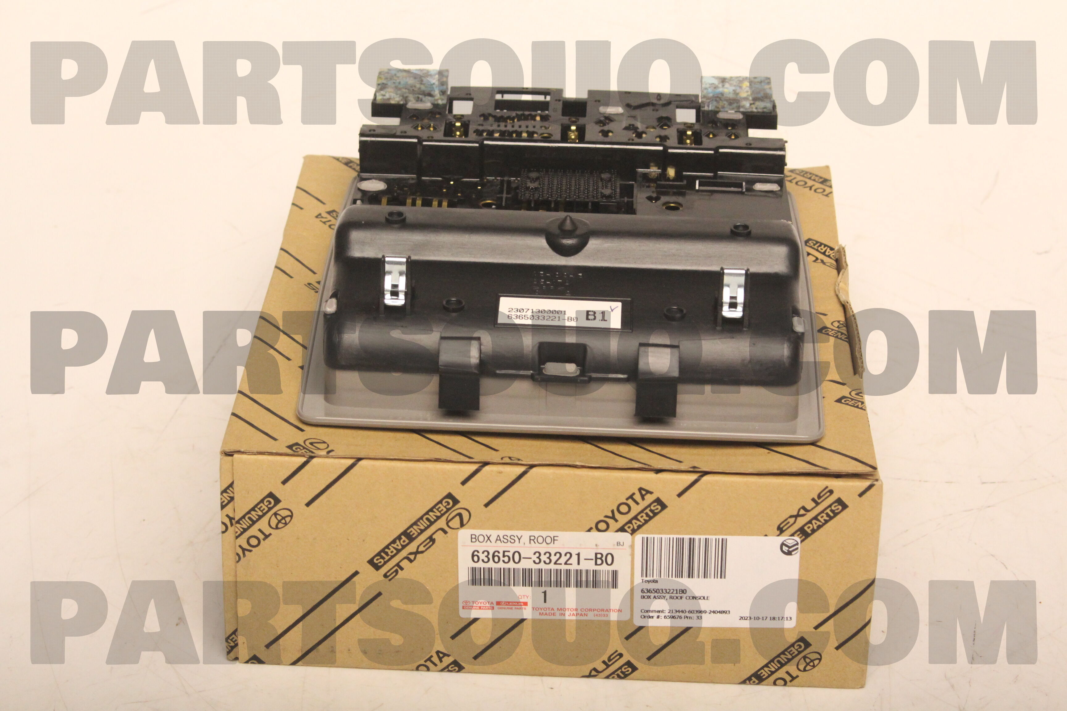 BOX ASSY, ROOF CONSOLE 6365033221B0 | Toyota Parts | PartSouq