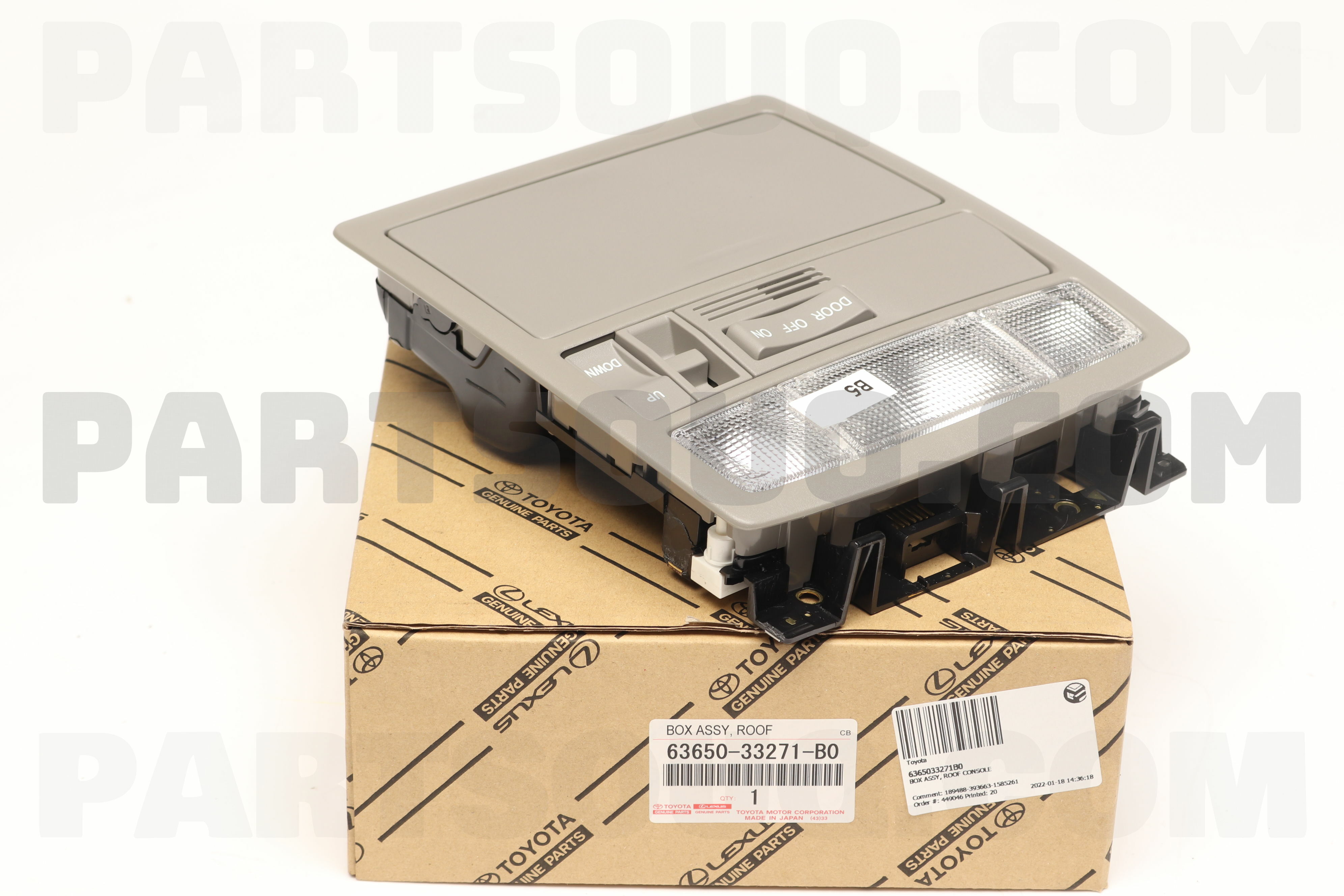 低価格で大人気の Toyota | 6365033271B0 CONSOLE ROOF ASSY, BOX Parts PartSouq | 週刊誌