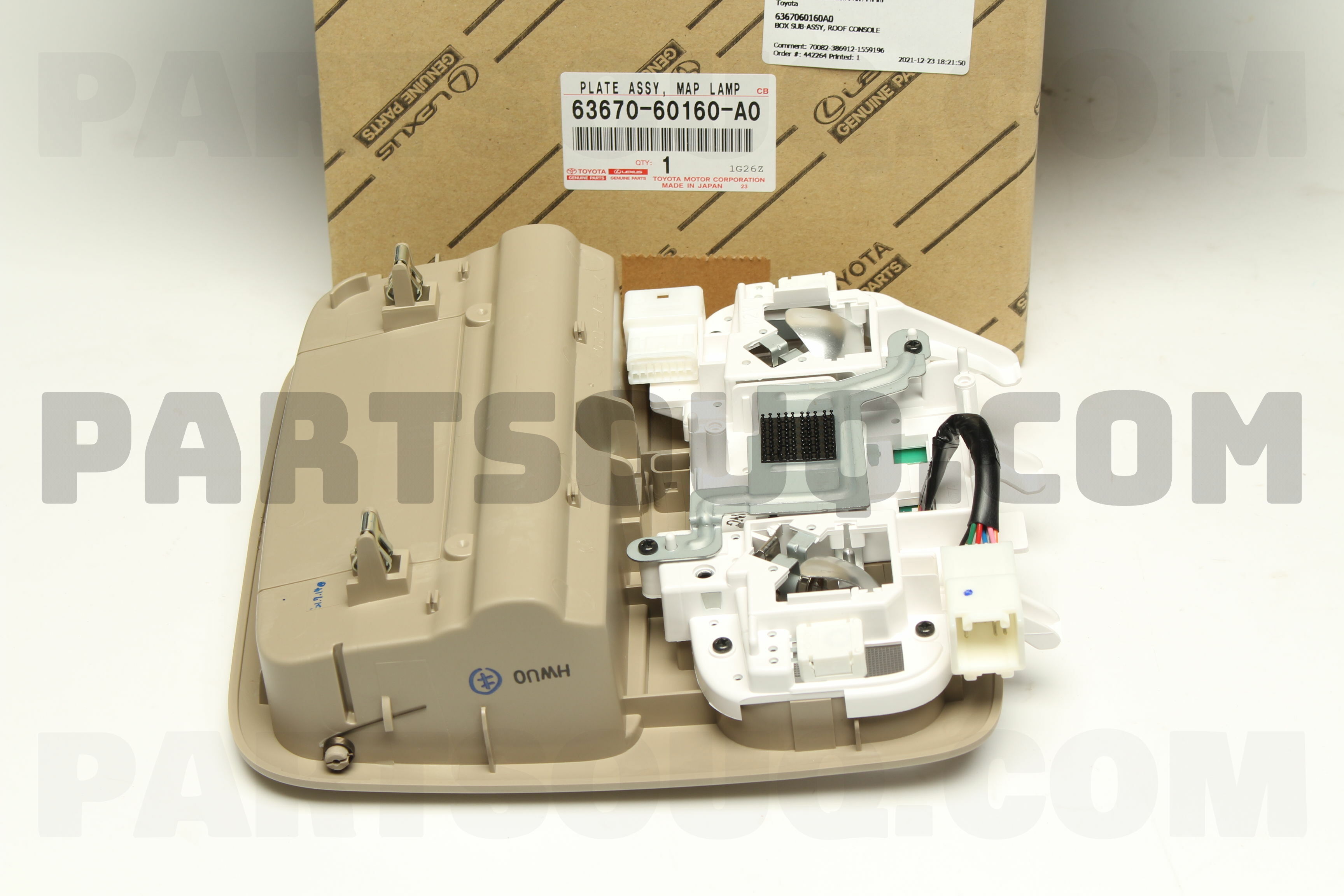 BOX SUB-ASSY, ROOF CONSOLE 6367060160A0 | Toyota Parts