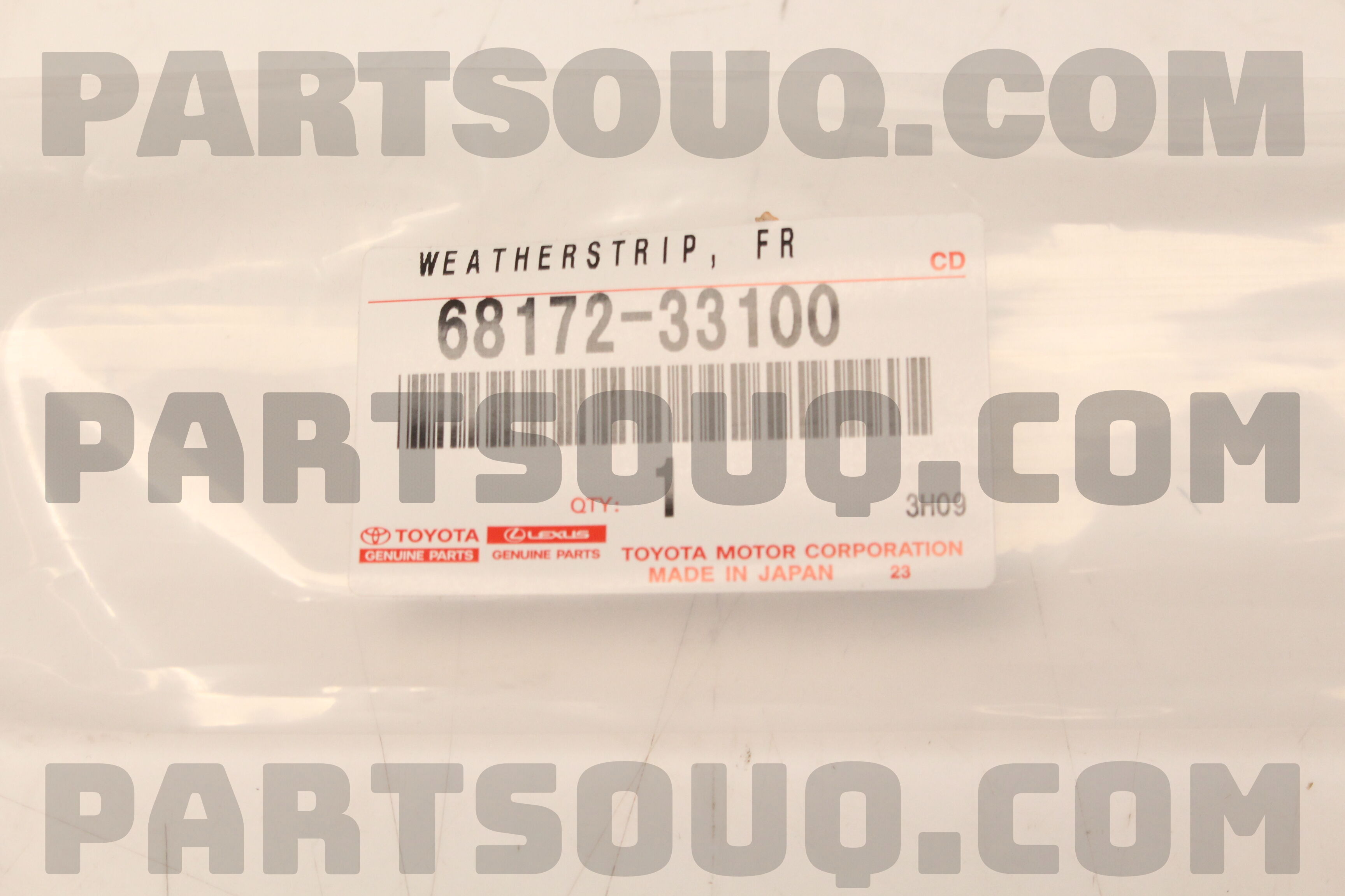 WEATHERSTRIP, FRONT DOOR GLASS, INNER LH 6817233100 | Toyota Parts