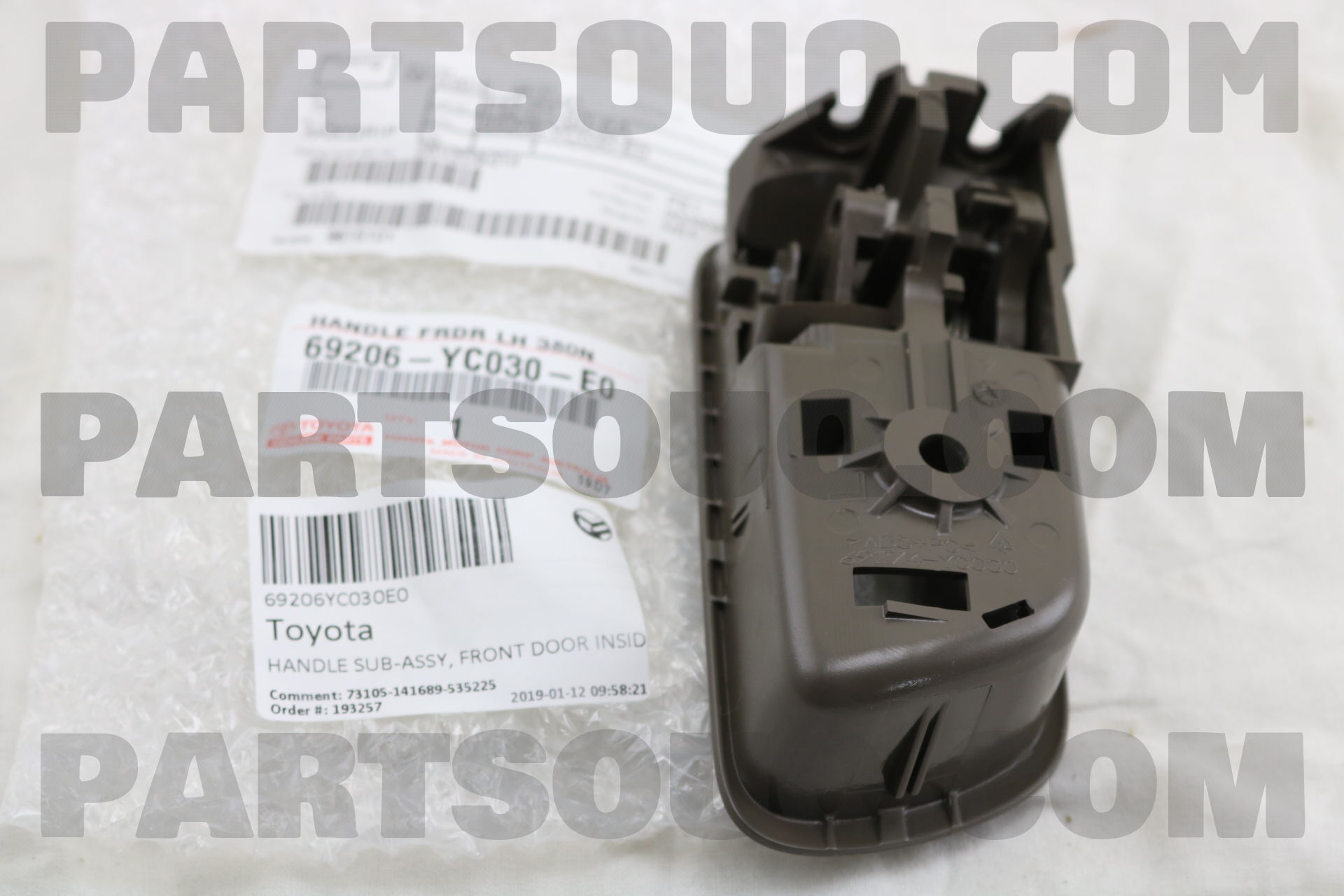 HANDLE SUB-ASSY, FRONT DOOR INSIDE, LH 69206YC030E0 | Toyota Parts