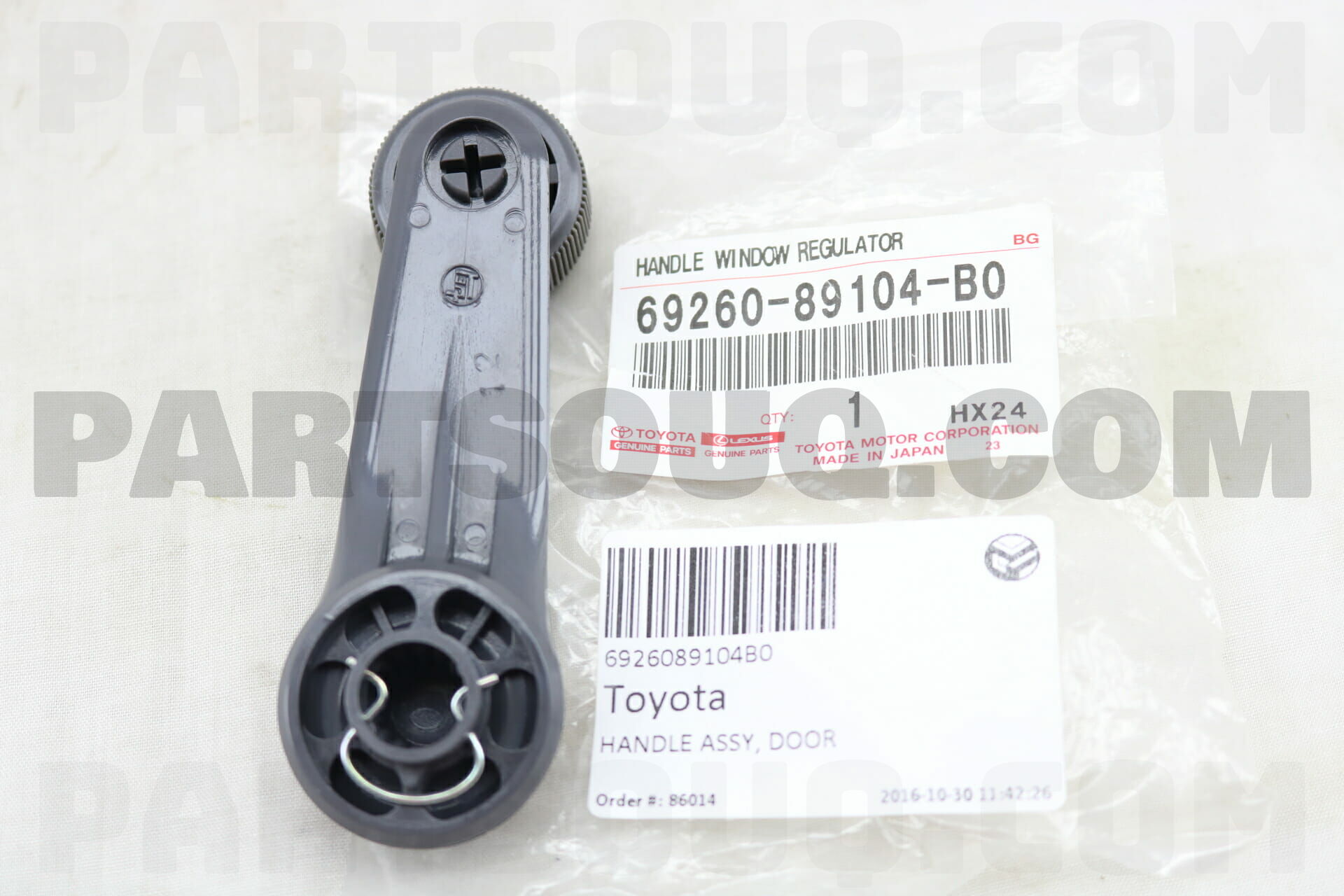 Genuine Toyota 69260-01020-J0 Window Regulator Handle Assembly