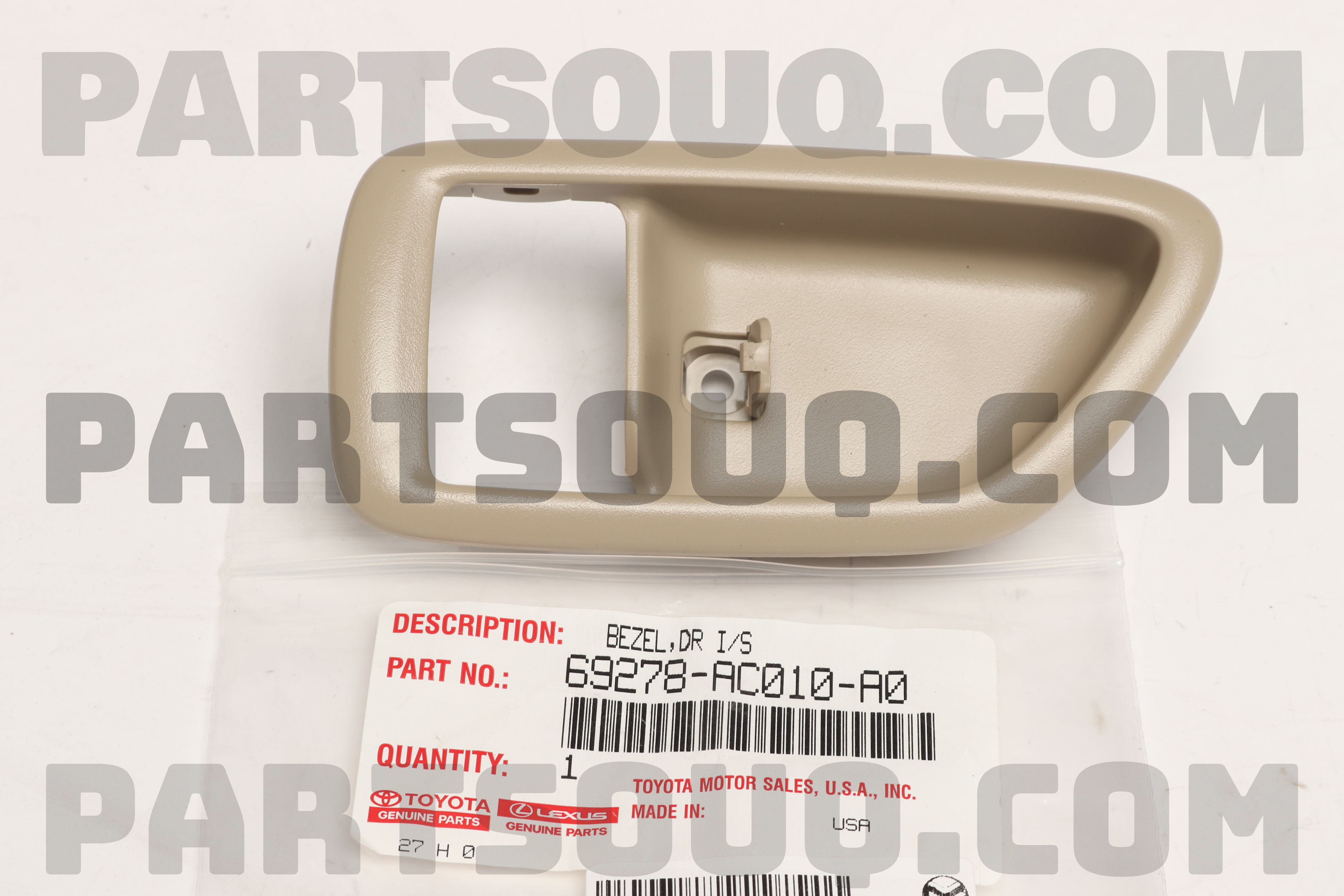 BEZEL, FRONT DOOR INSIDE HANDLE, LH 69278AC010A0 | Toyota Parts